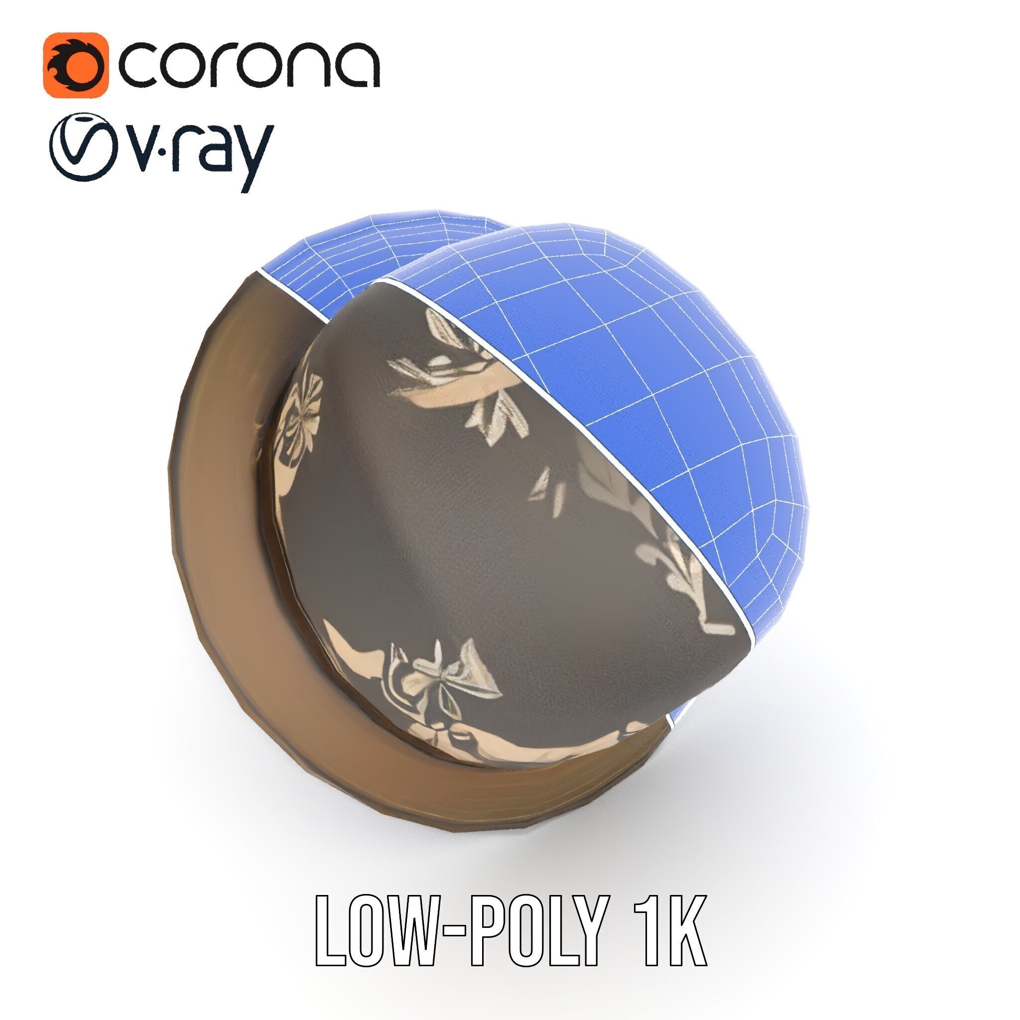 Decorative Fedora Hat D Model Pack Low-poly 3D model_18