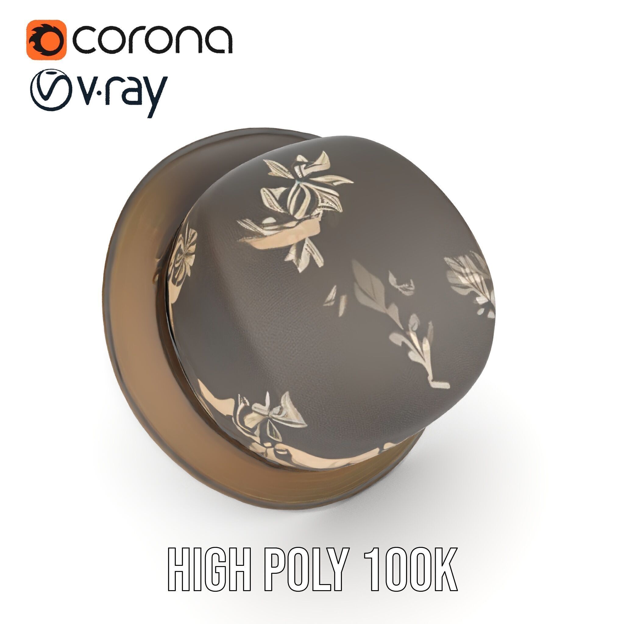 Decorative Fedora Hat D Model Pack Low-poly 3D model_24