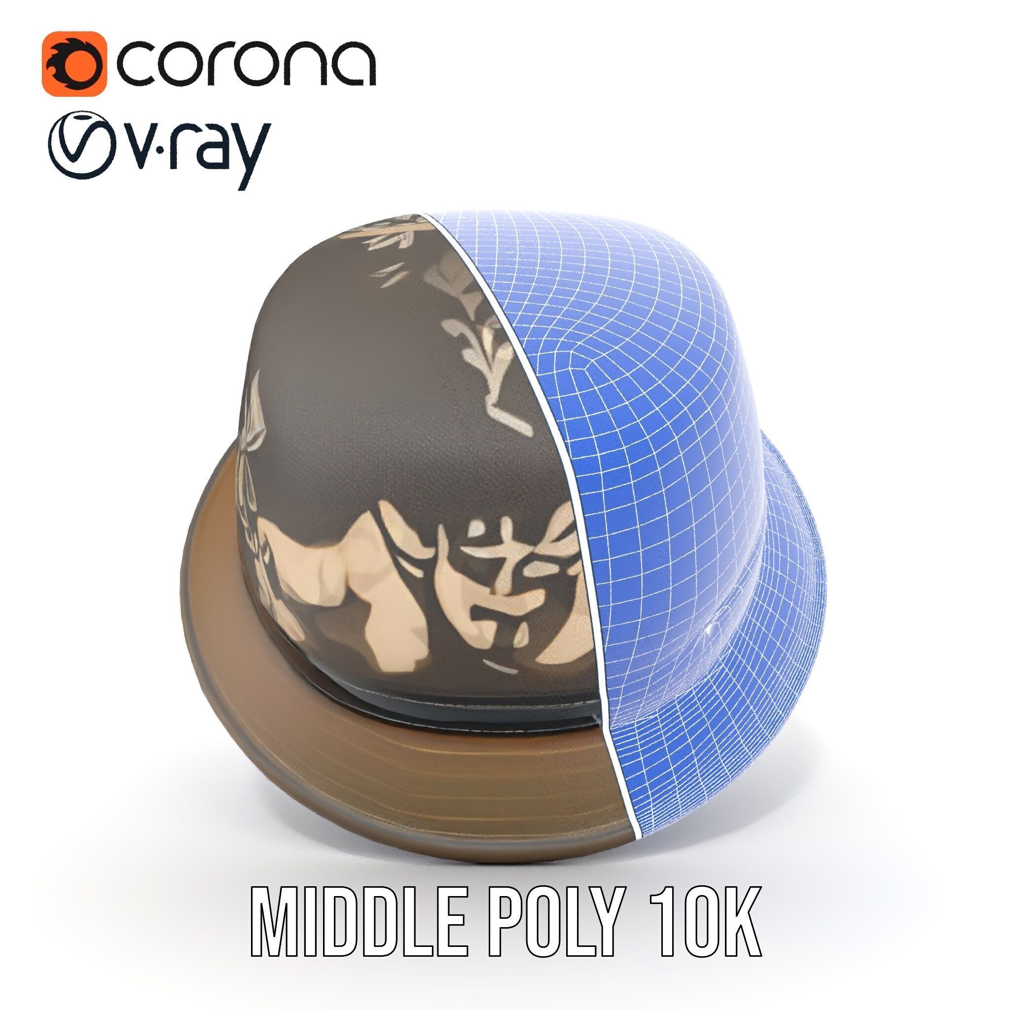 Decorative Fedora Hat D Model Pack Low-poly 3D model_30