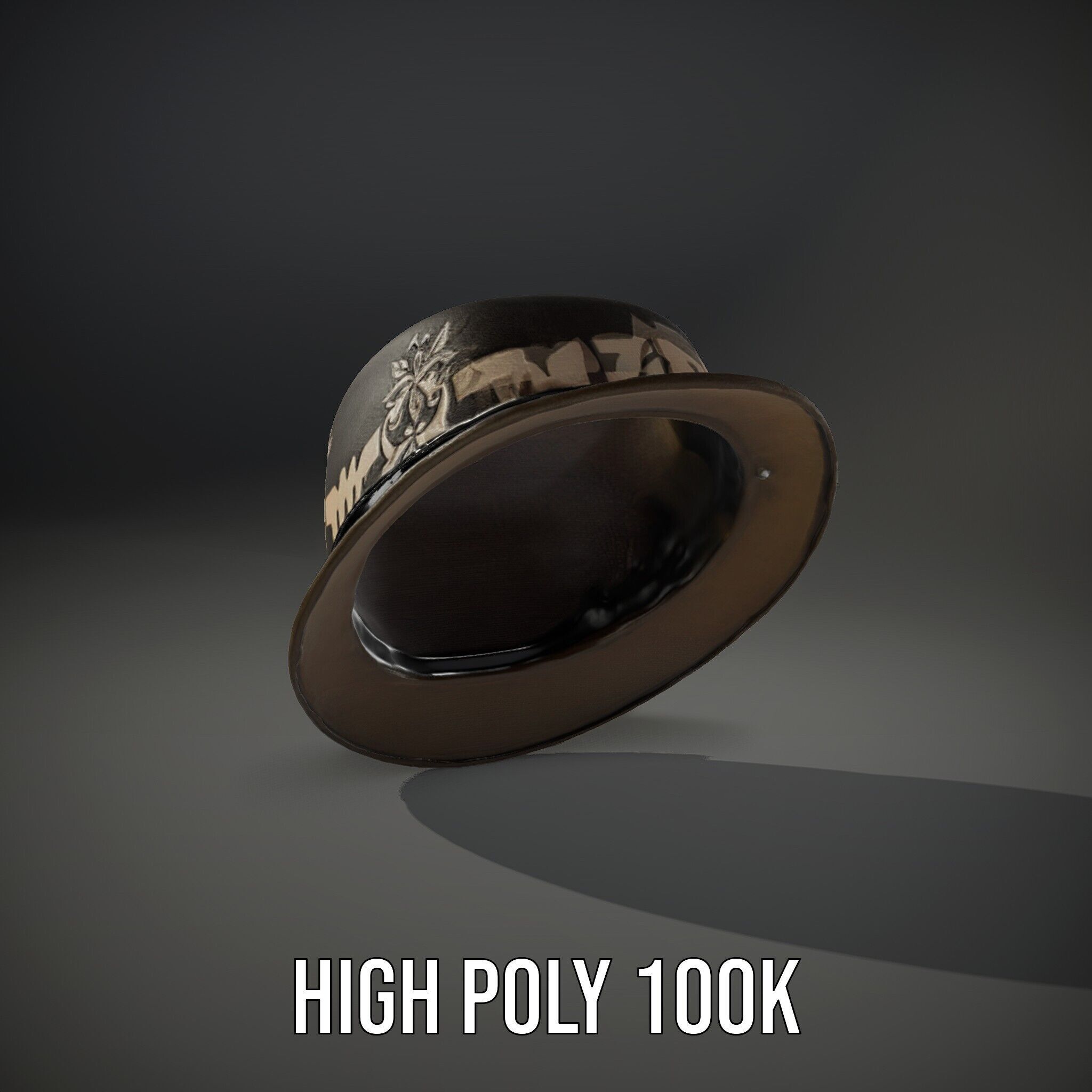Decorative Fedora Hat D Model Pack Low-poly 3D model_14