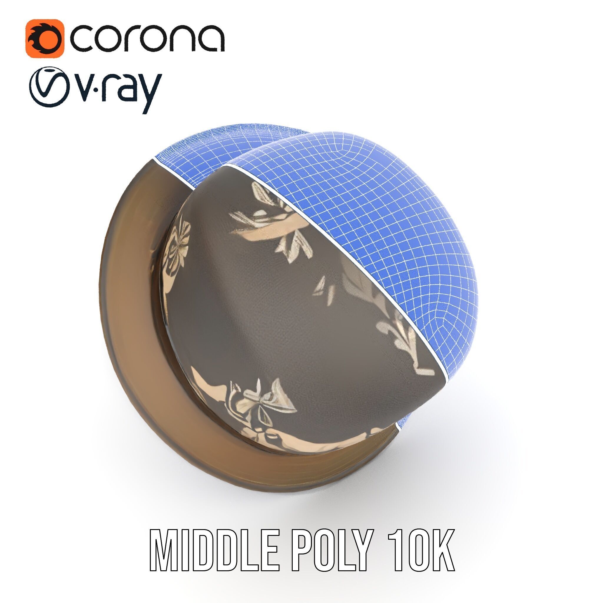 Decorative Fedora Hat D Model Pack Low-poly 3D model_25