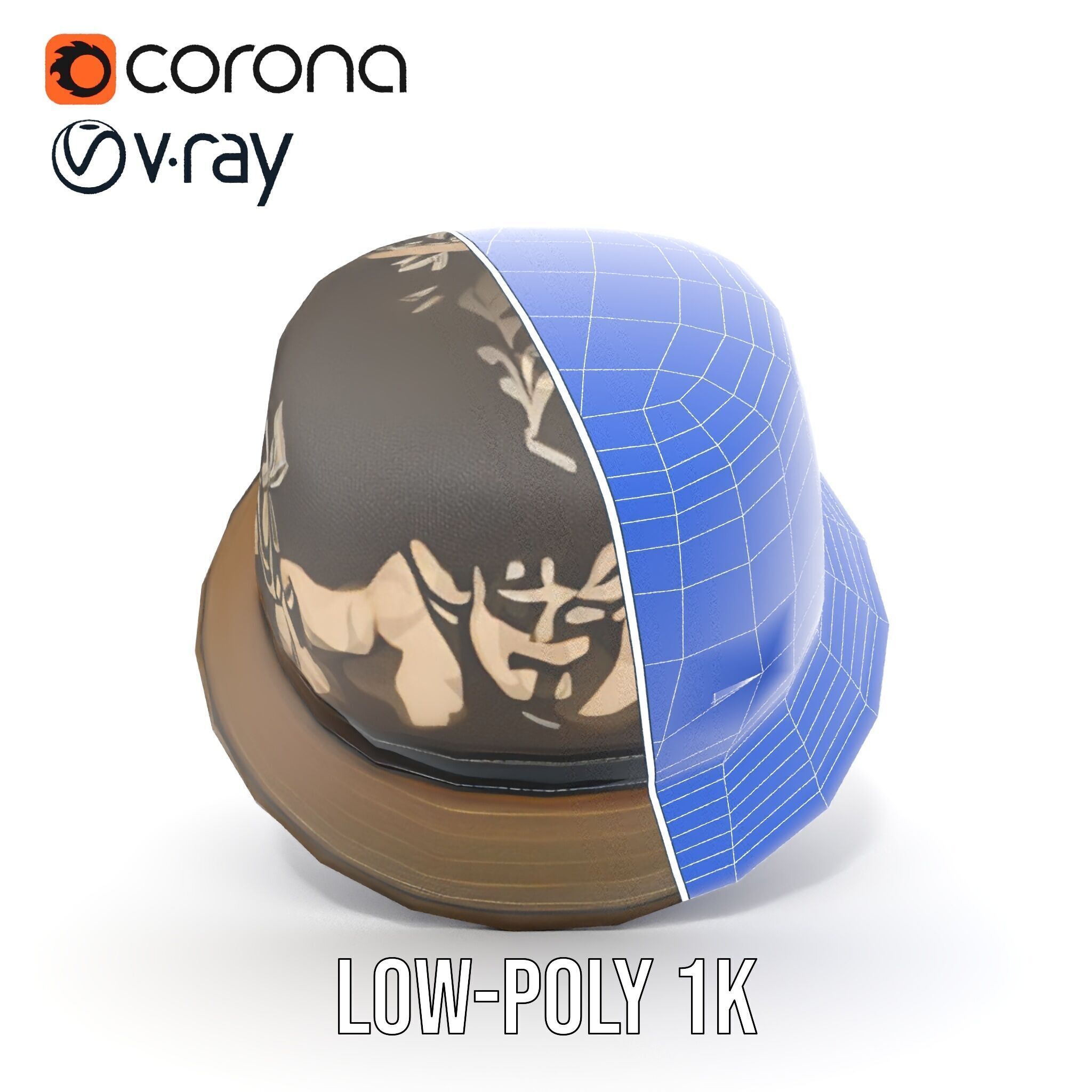 Decorative Fedora Hat D Model Pack Low-poly 3D model_26