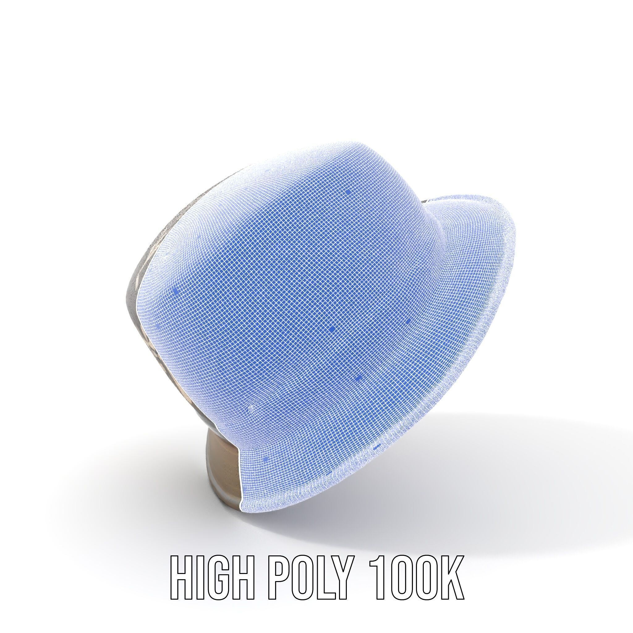 Decorative Fedora Hat D Model Pack Low-poly 3D model_4