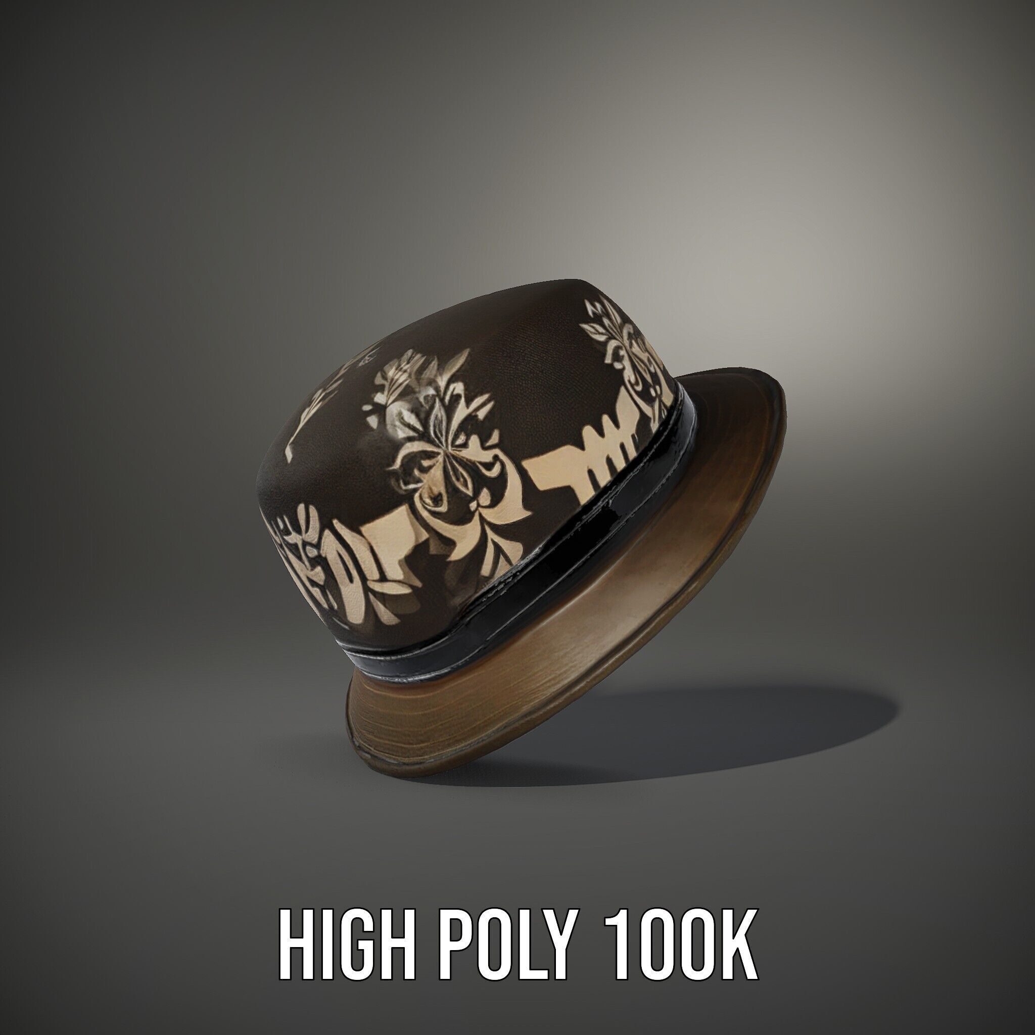 Decorative Fedora Hat D Model Pack Low-poly 3D model_8
