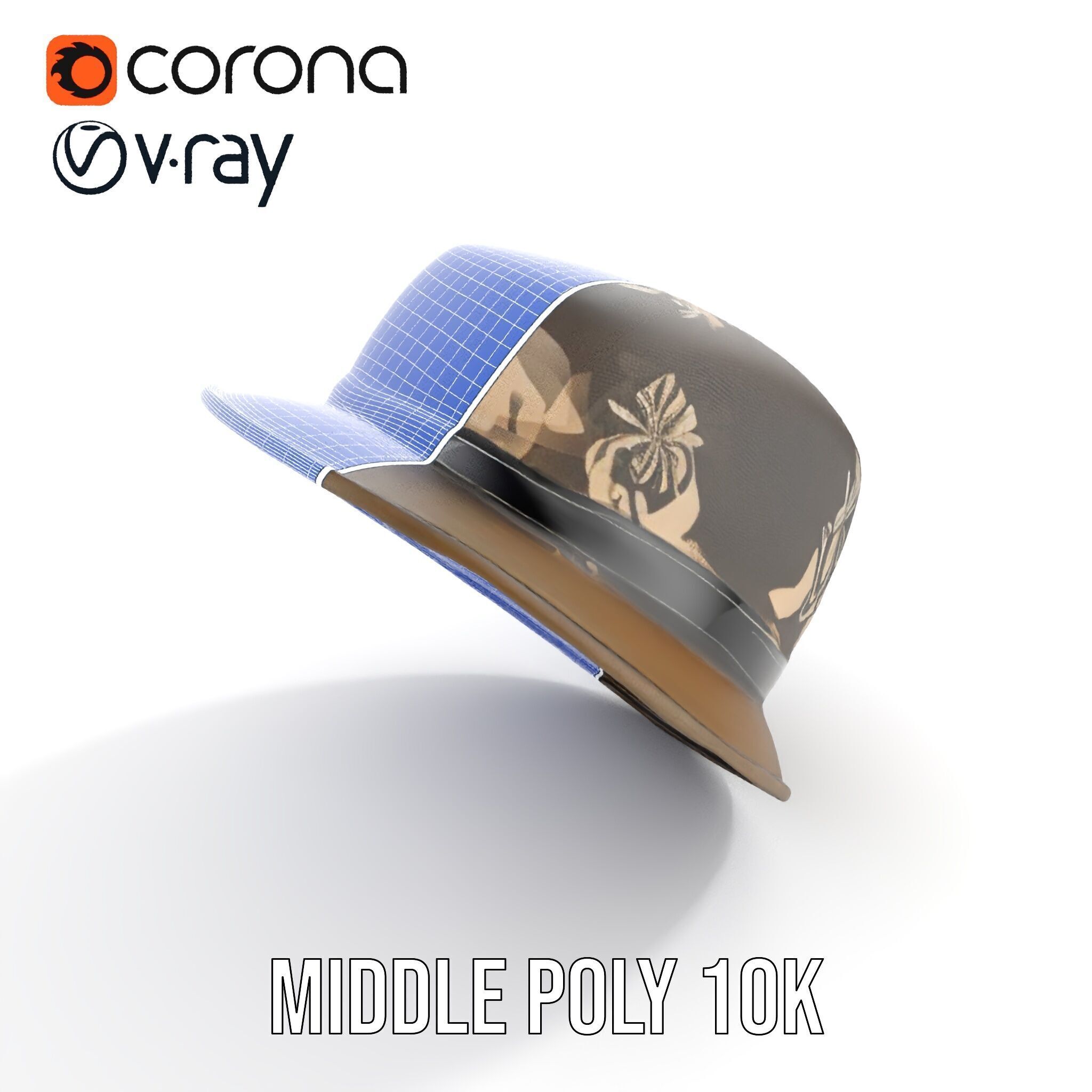 Decorative Fedora Hat D Model Pack Low-poly 3D model_27