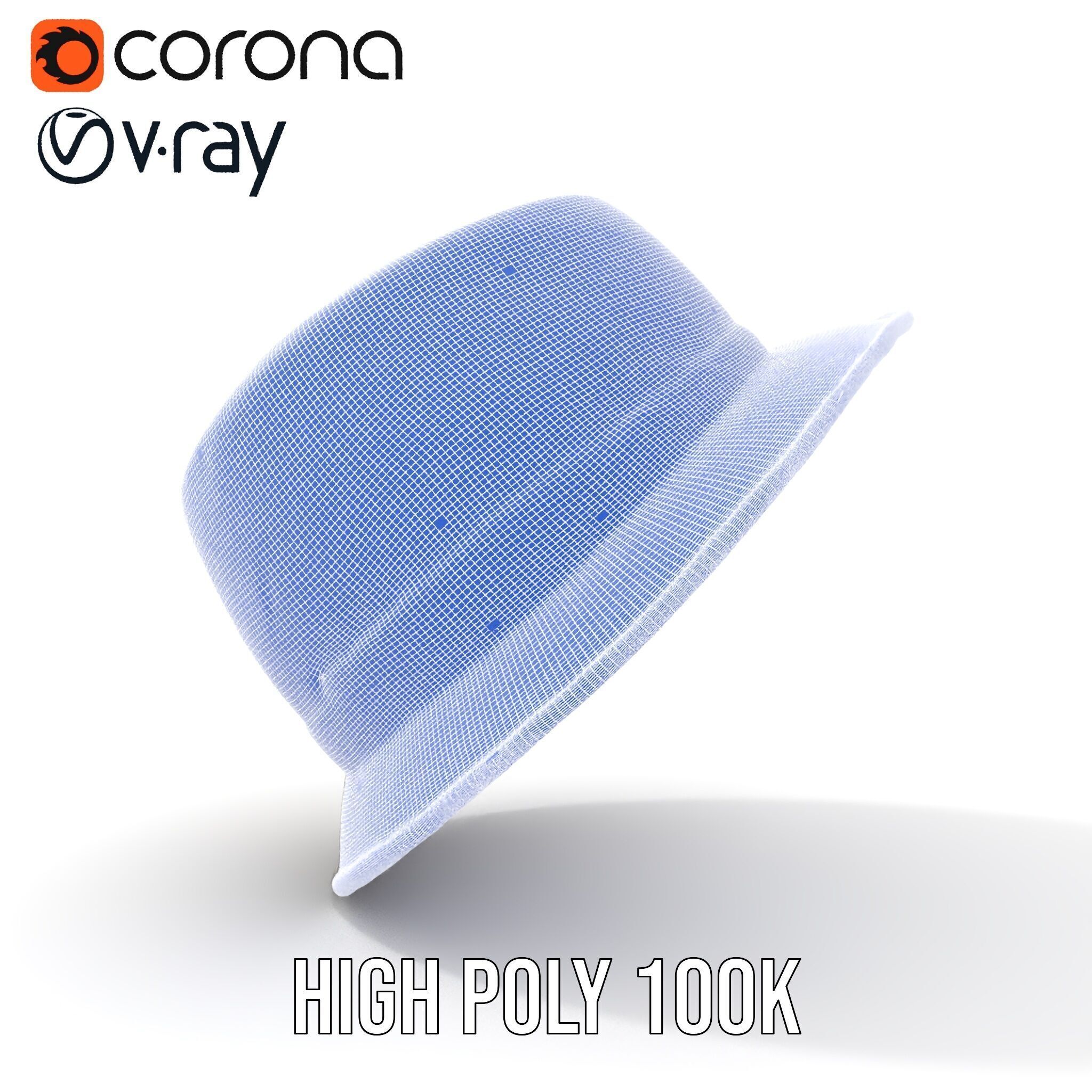 Decorative Fedora Hat D Model Pack Low-poly 3D model_38