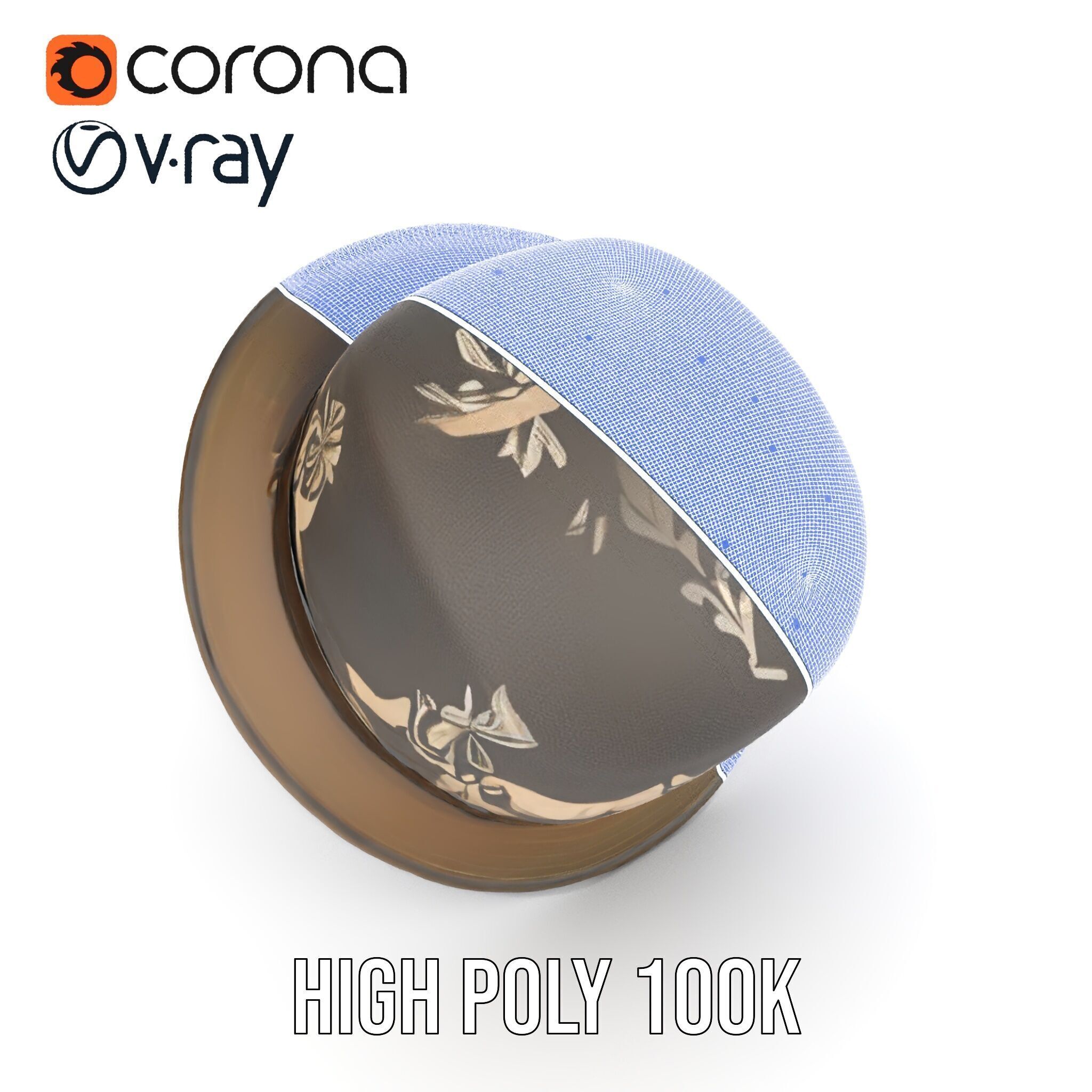 Decorative Fedora Hat D Model Pack Low-poly 3D model_36