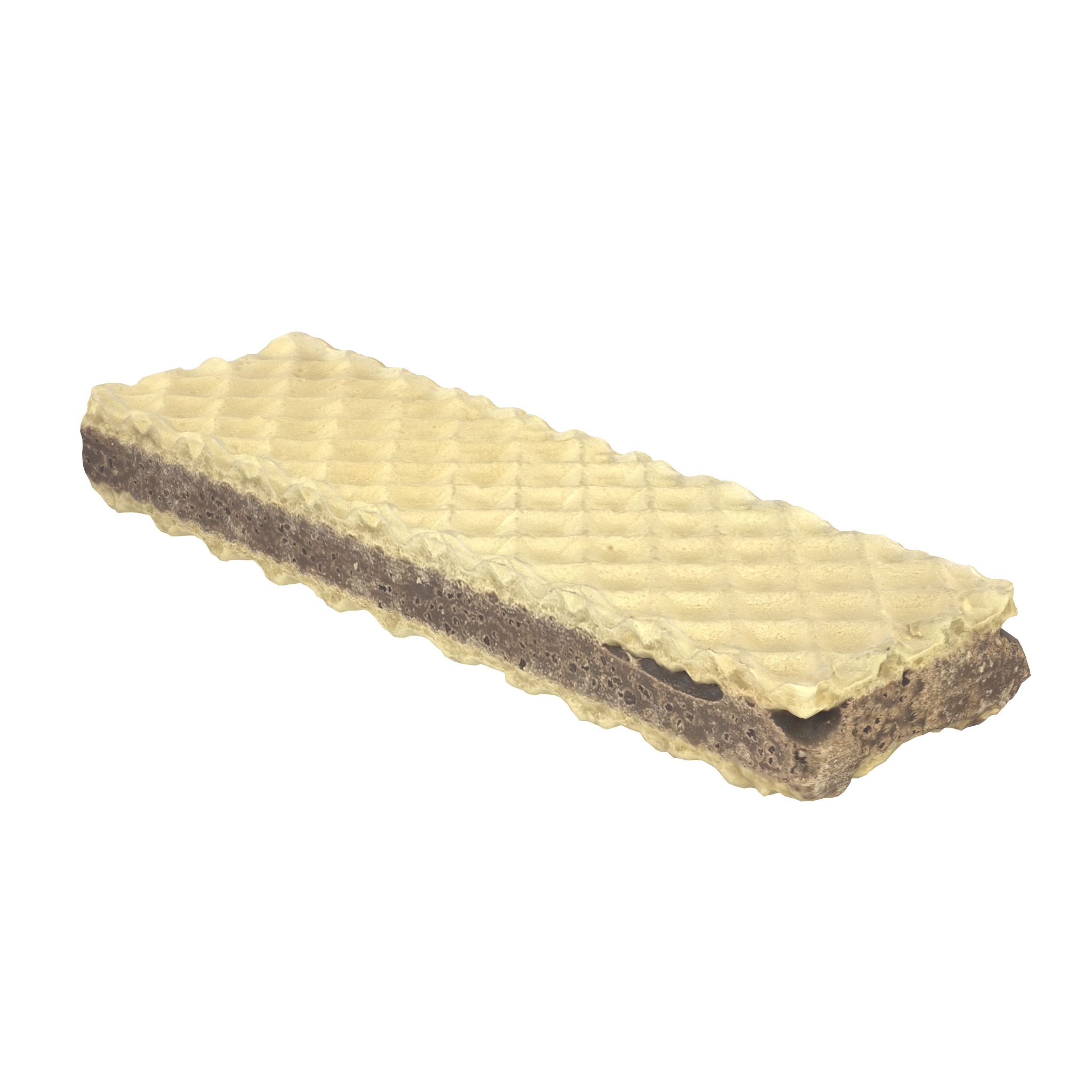 Waffle Low-poly 3D model_1
