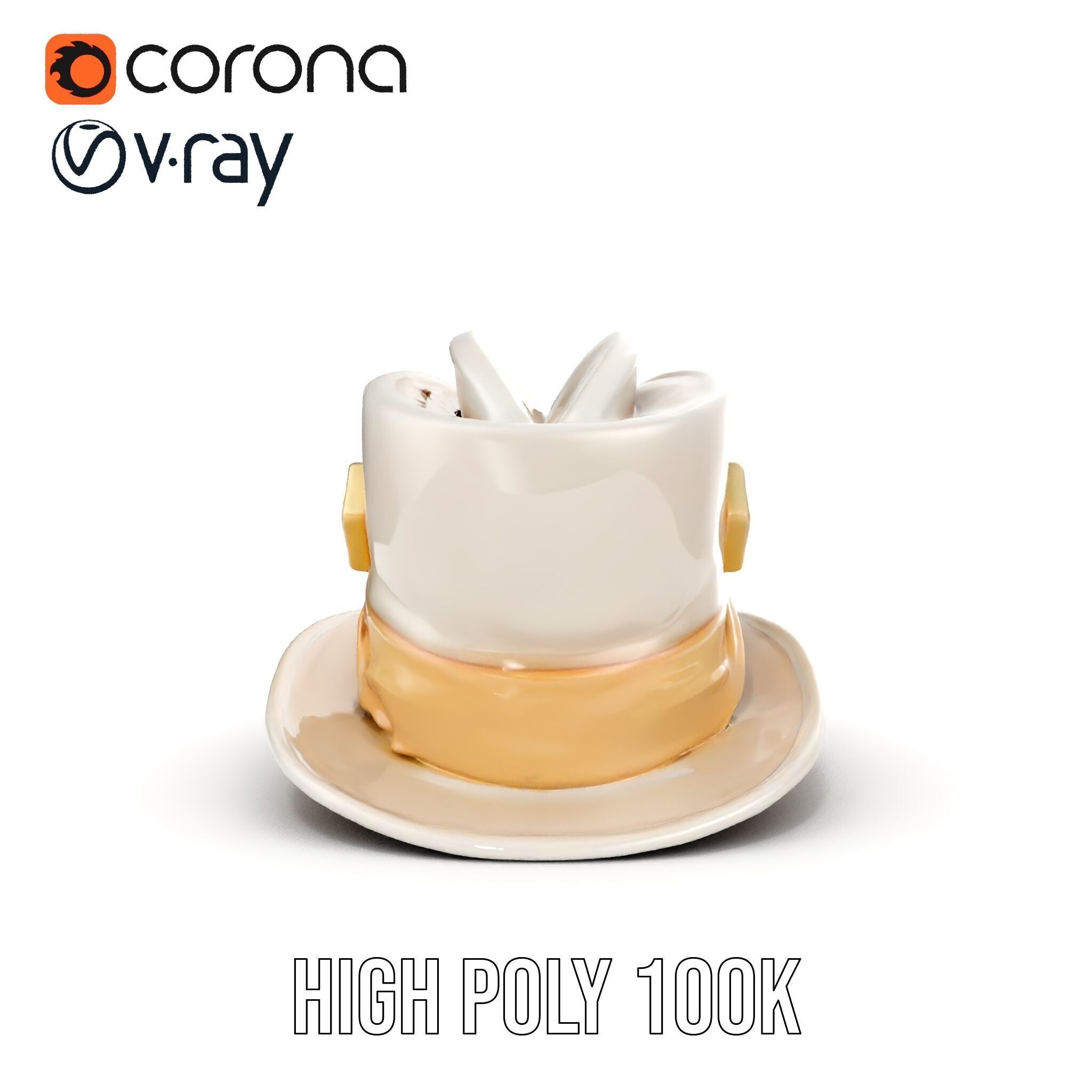 Elegant Vintage Hat with Decorative Accents Model Pack Low-poly 3D model_29