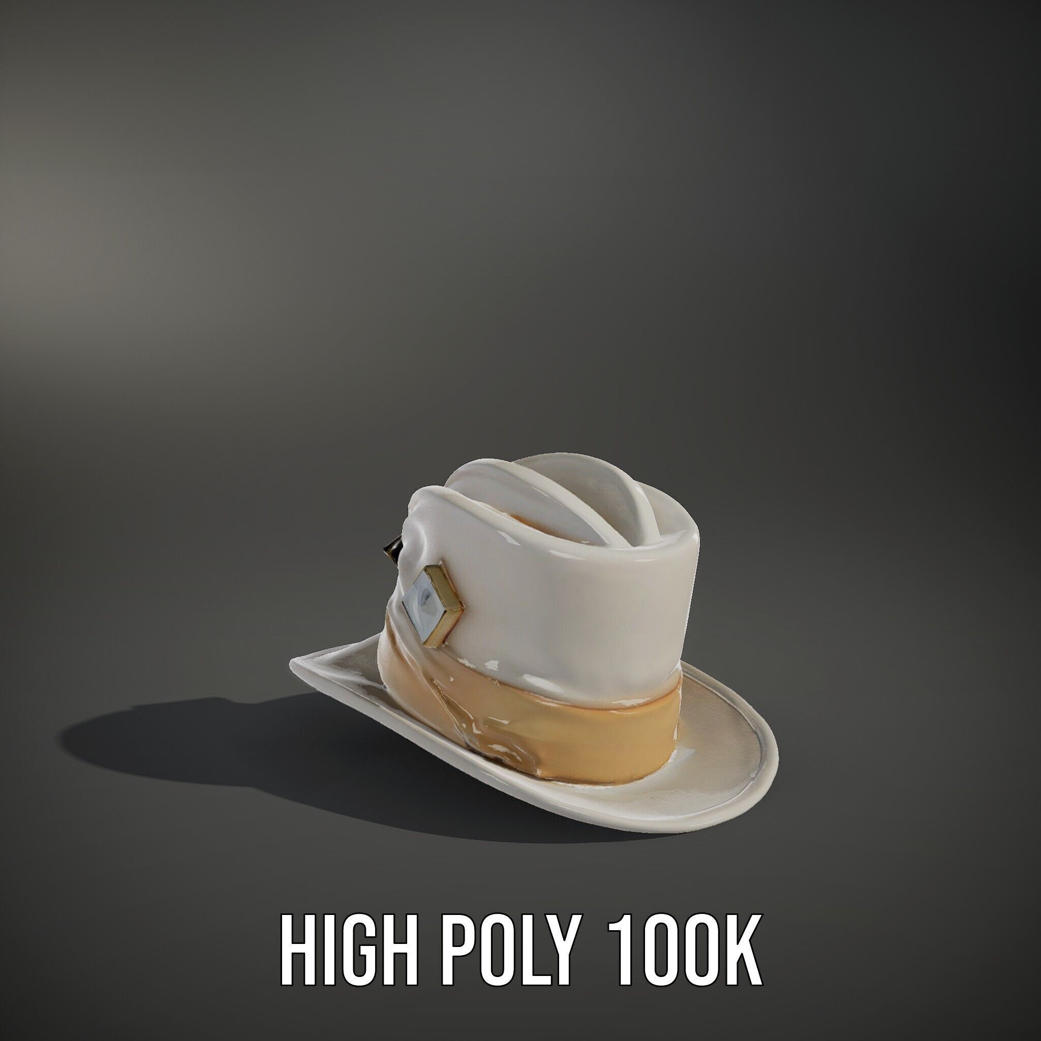 Elegant Vintage Hat with Decorative Accents Model Pack Low-poly 3D model_11