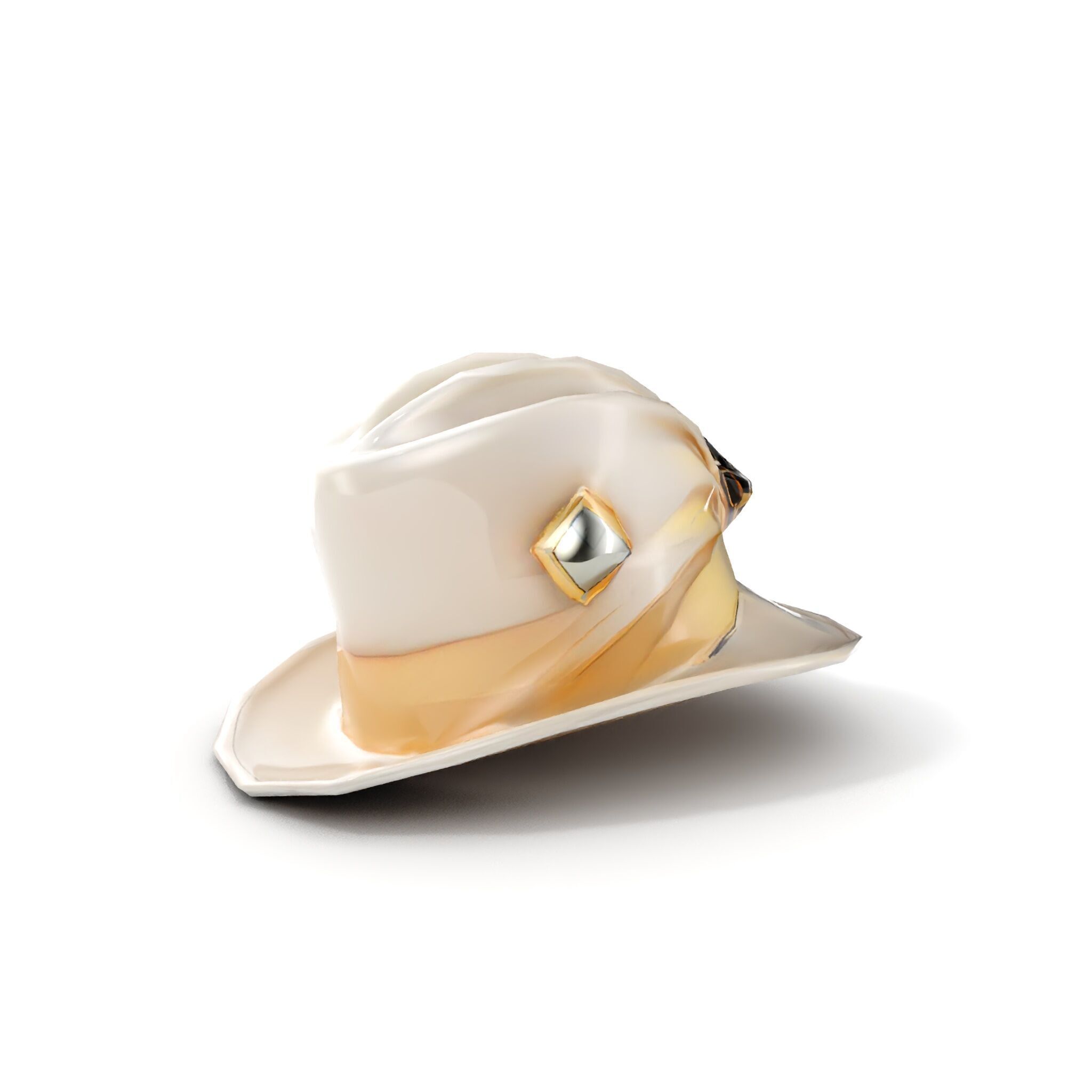 Elegant Vintage Hat with Decorative Accents Model Pack Low-poly 3D model_10