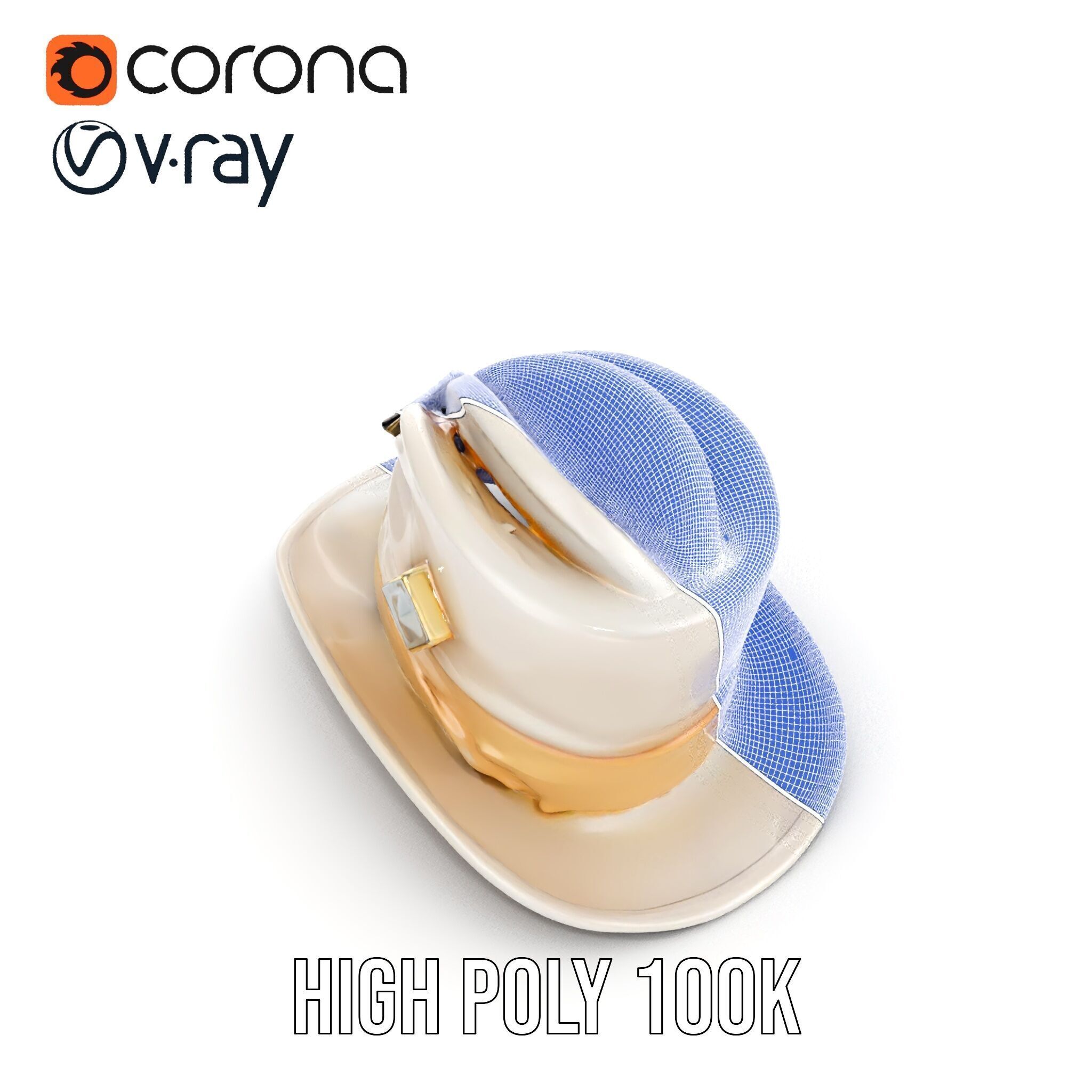 Elegant Vintage Hat with Decorative Accents Model Pack Low-poly 3D model_36