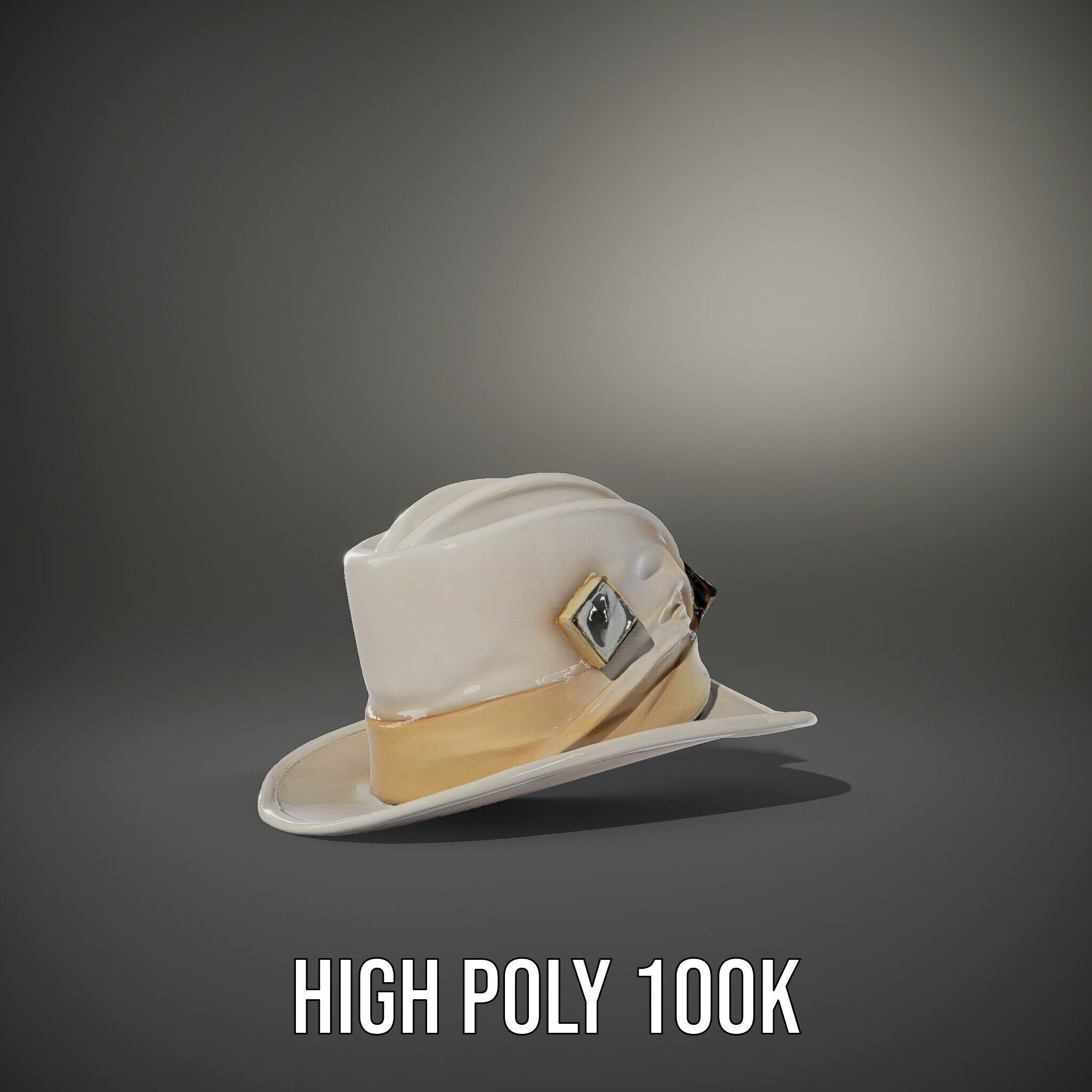 Elegant Vintage Hat with Decorative Accents Model Pack Low-poly 3D model_8