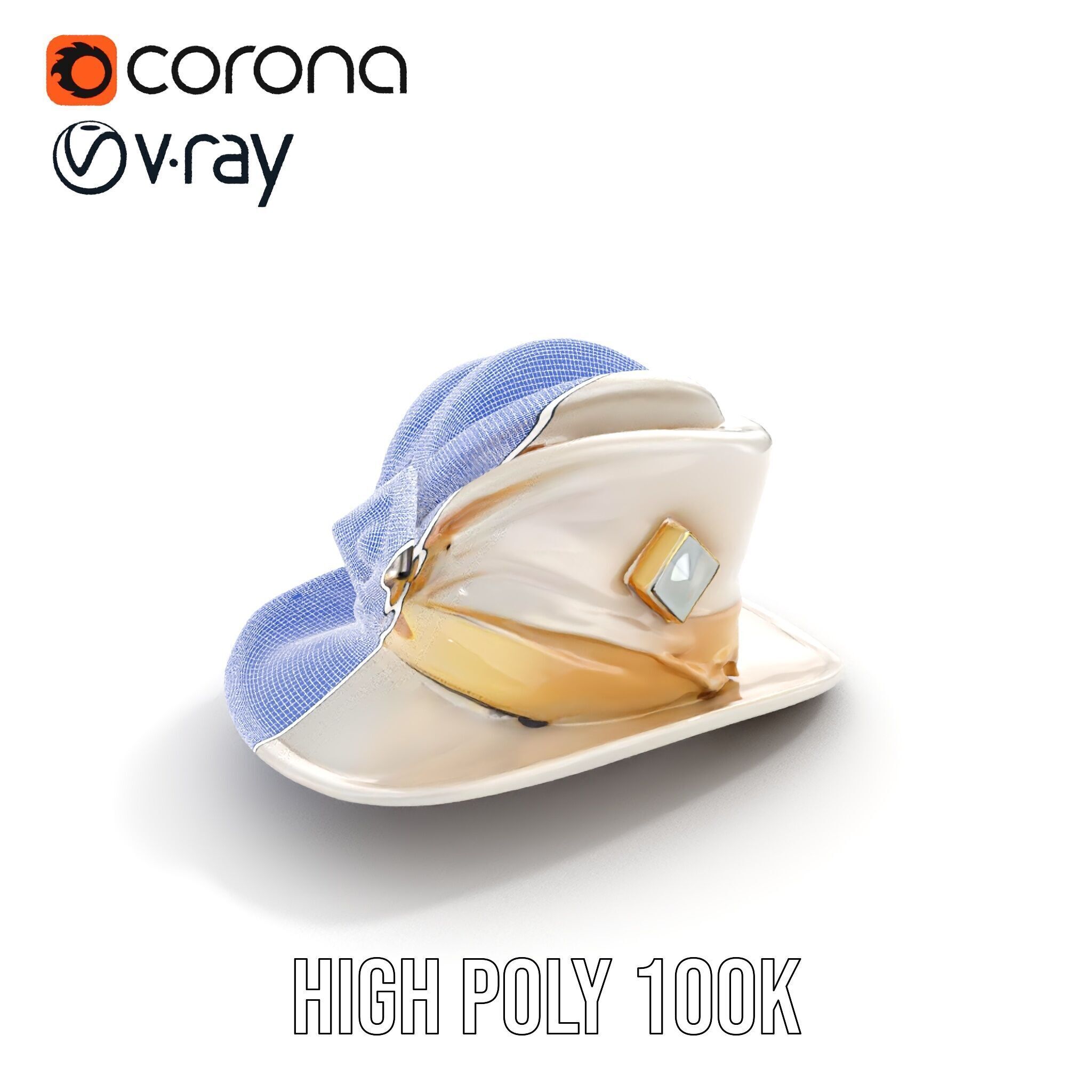 Elegant Vintage Hat with Decorative Accents Model Pack Low-poly 3D model_35