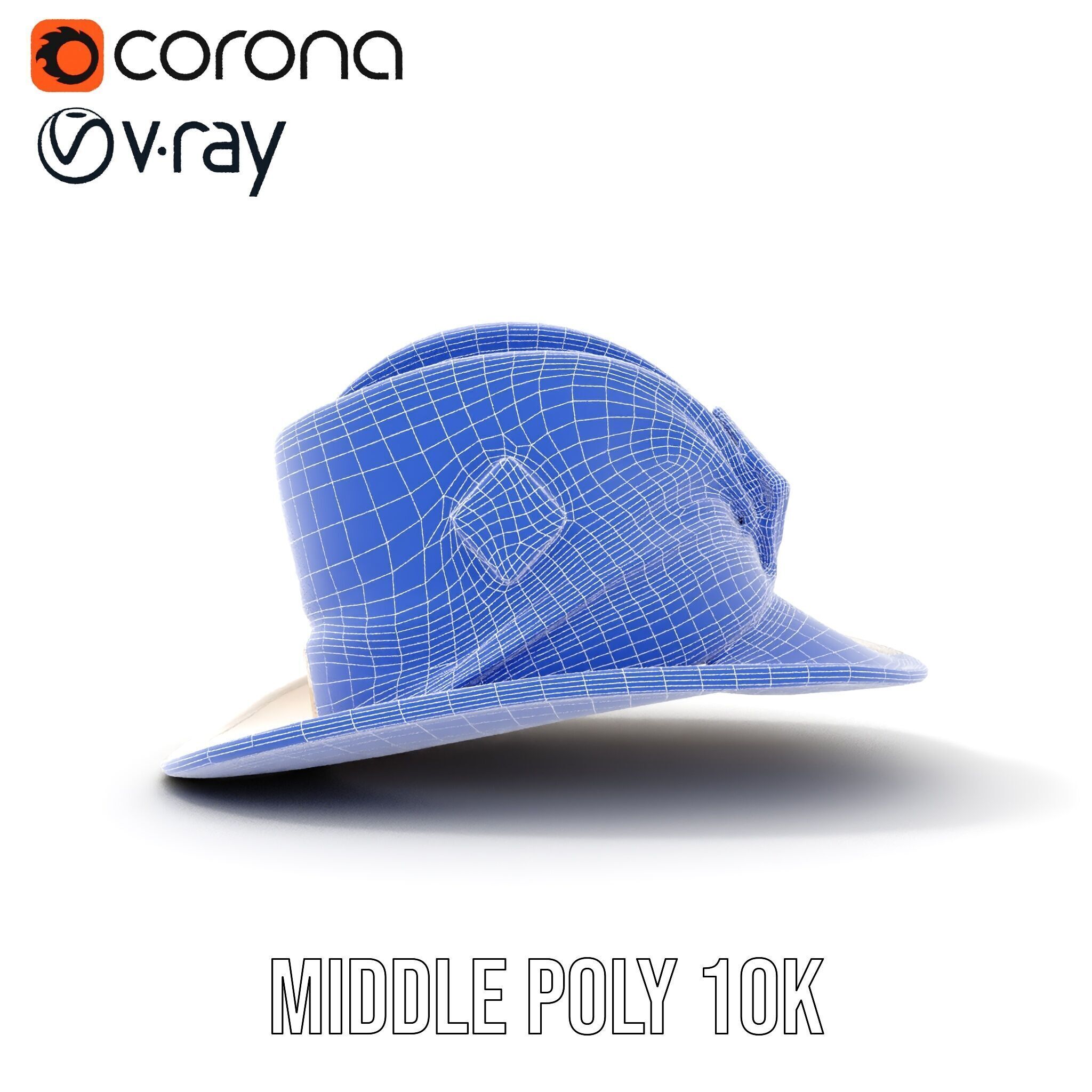 Elegant Vintage Hat with Decorative Accents Model Pack Low-poly 3D model_22