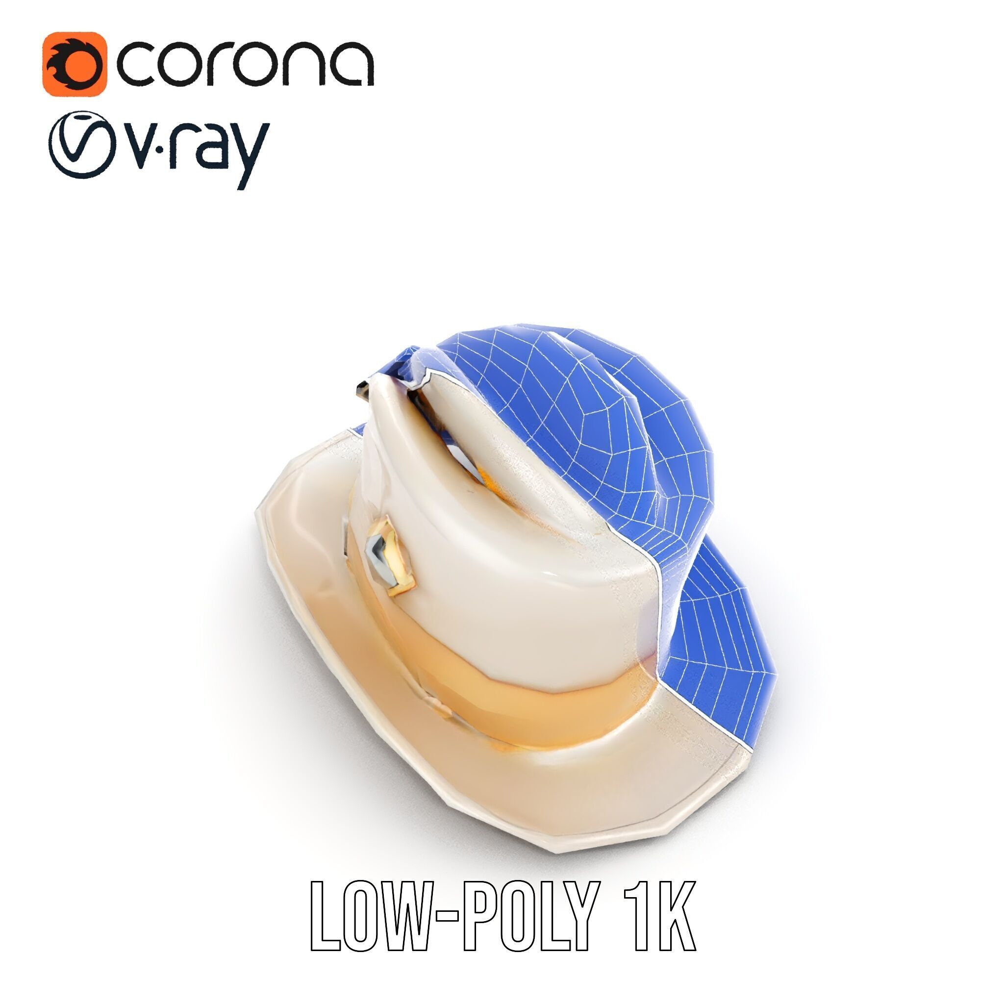 Elegant Vintage Hat with Decorative Accents Model Pack Low-poly 3D model_31