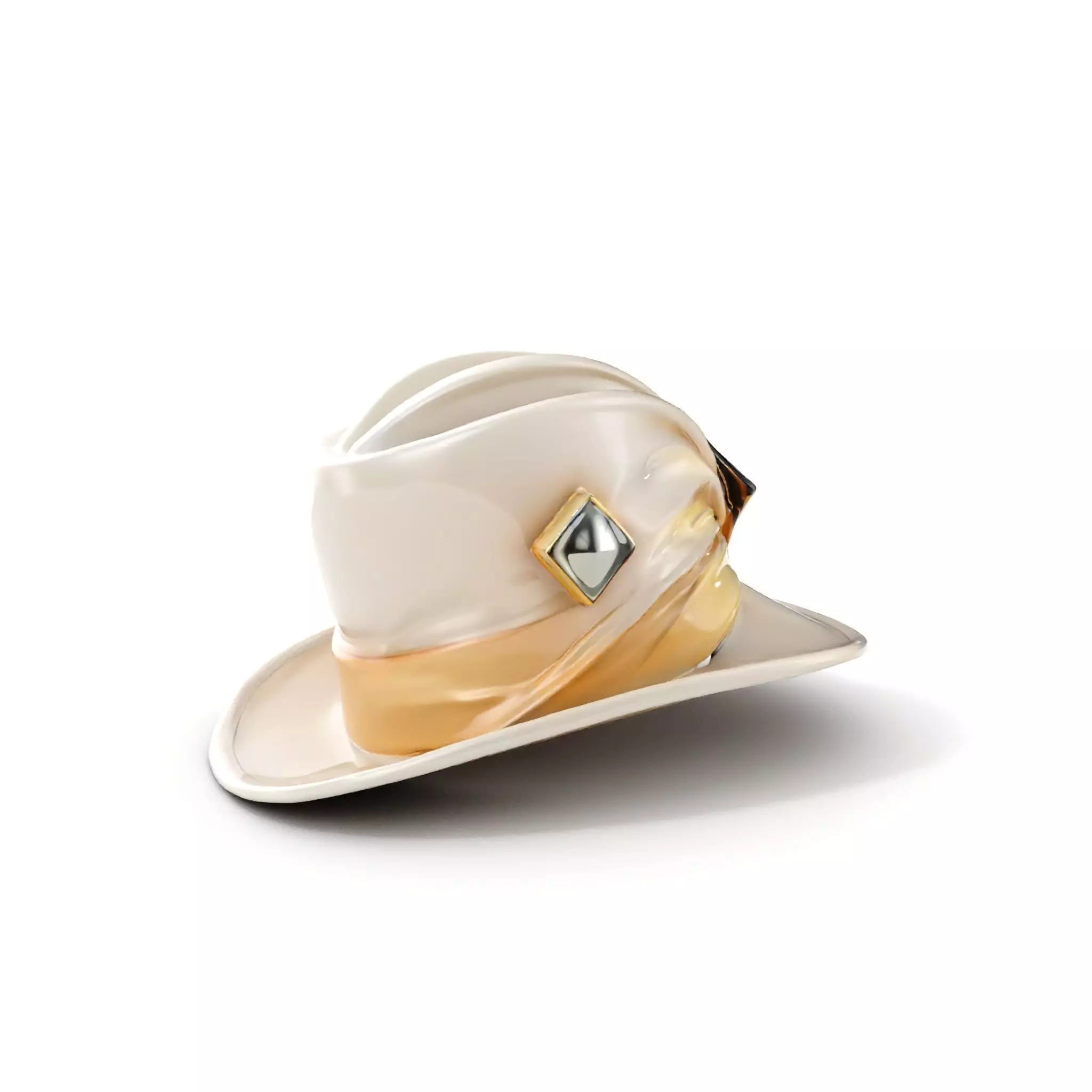 Elegant Vintage Hat with Decorative Accents Model Pack Low-poly 3D model_0