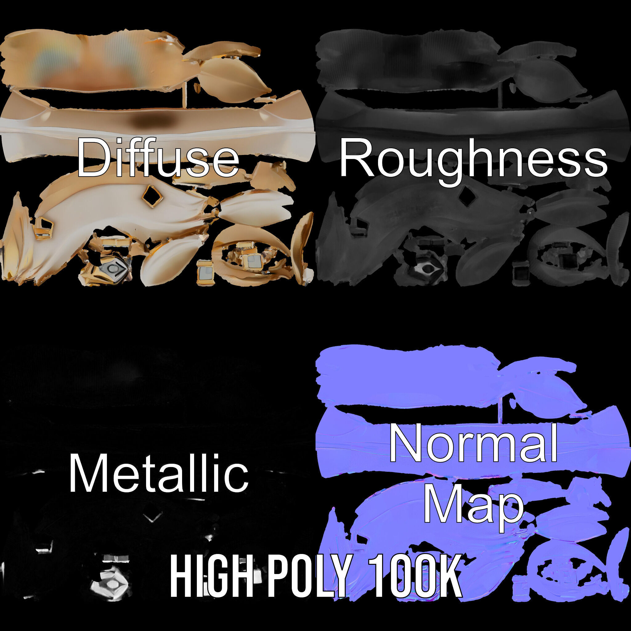 Elegant Vintage Hat with Decorative Accents Model Pack Low-poly 3D model_3