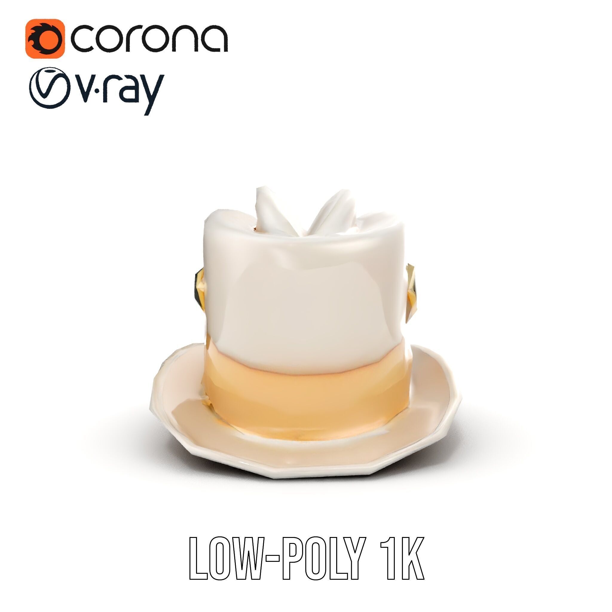 Elegant Vintage Hat with Decorative Accents Model Pack Low-poly 3D model_20