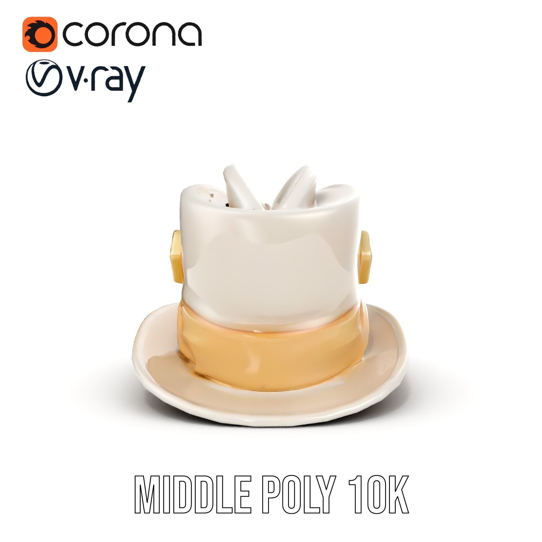 Elegant Vintage Hat with Decorative Accents Model Pack Low-poly 3D model_19