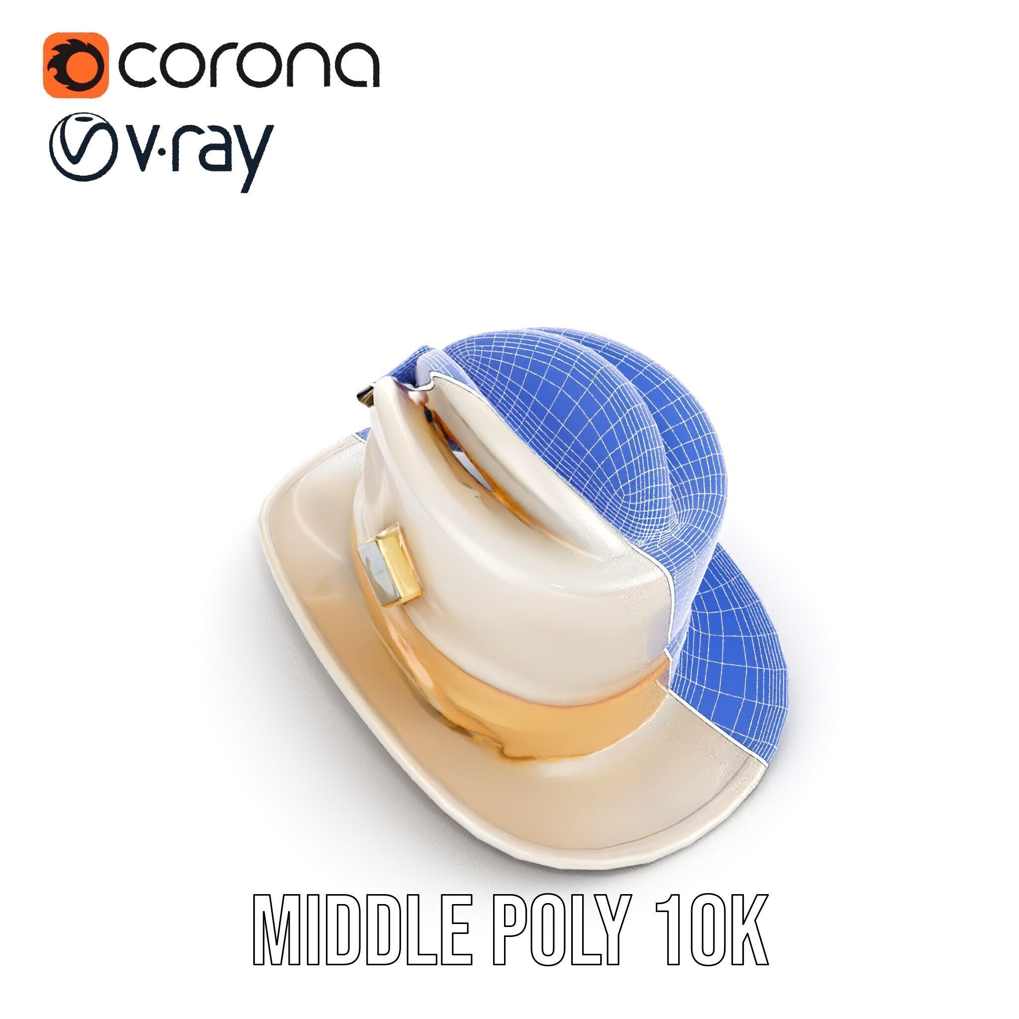 Elegant Vintage Hat with Decorative Accents Model Pack Low-poly 3D model_30