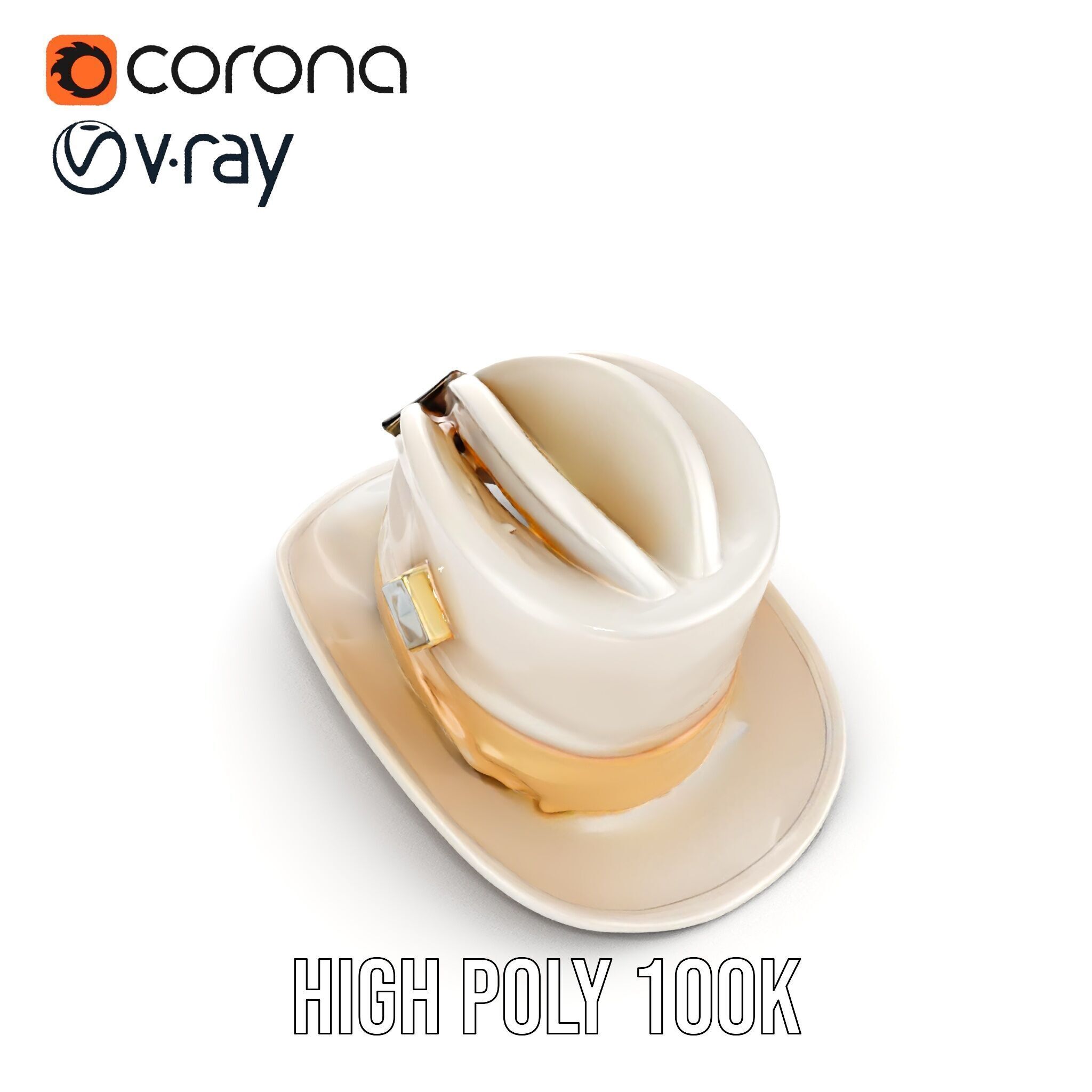 Elegant Vintage Hat with Decorative Accents Model Pack Low-poly 3D model_21