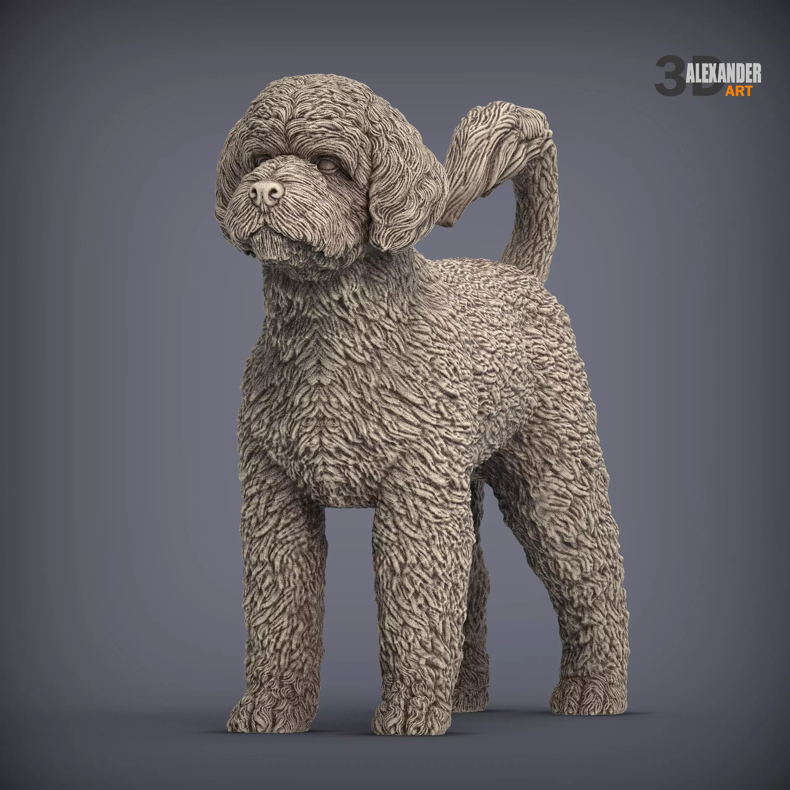 Portuguese Water Dogs 3D print model