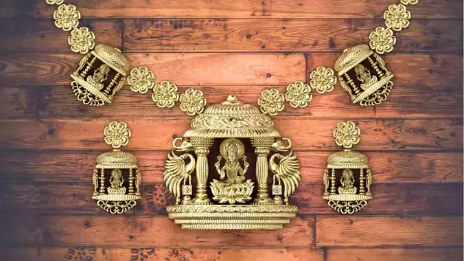 Lakshmi temple necklace