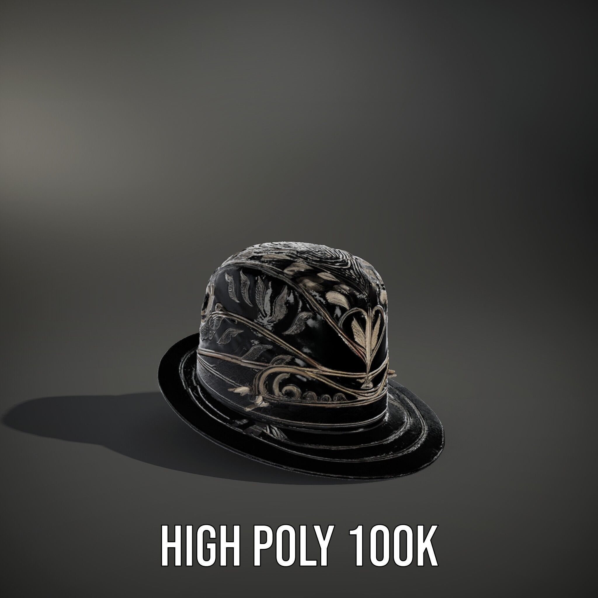 Elegant Decorative Hat Model Pack Low-poly 3D model_11