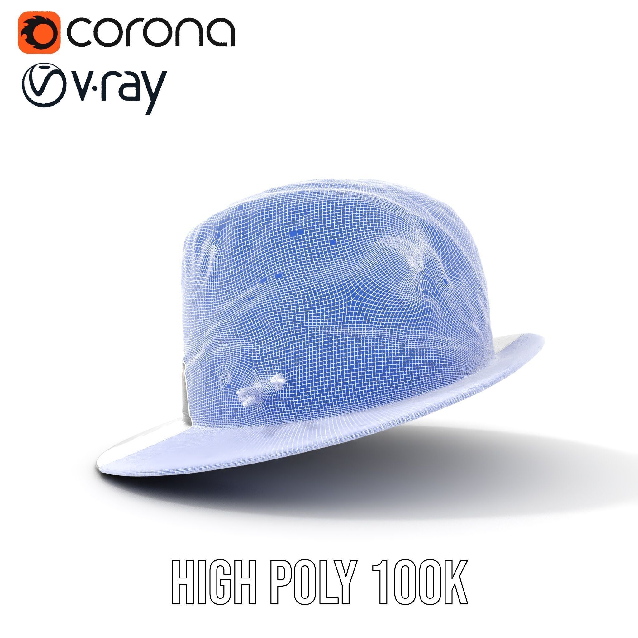 Elegant Decorative Hat Model Pack Low-poly 3D model_37