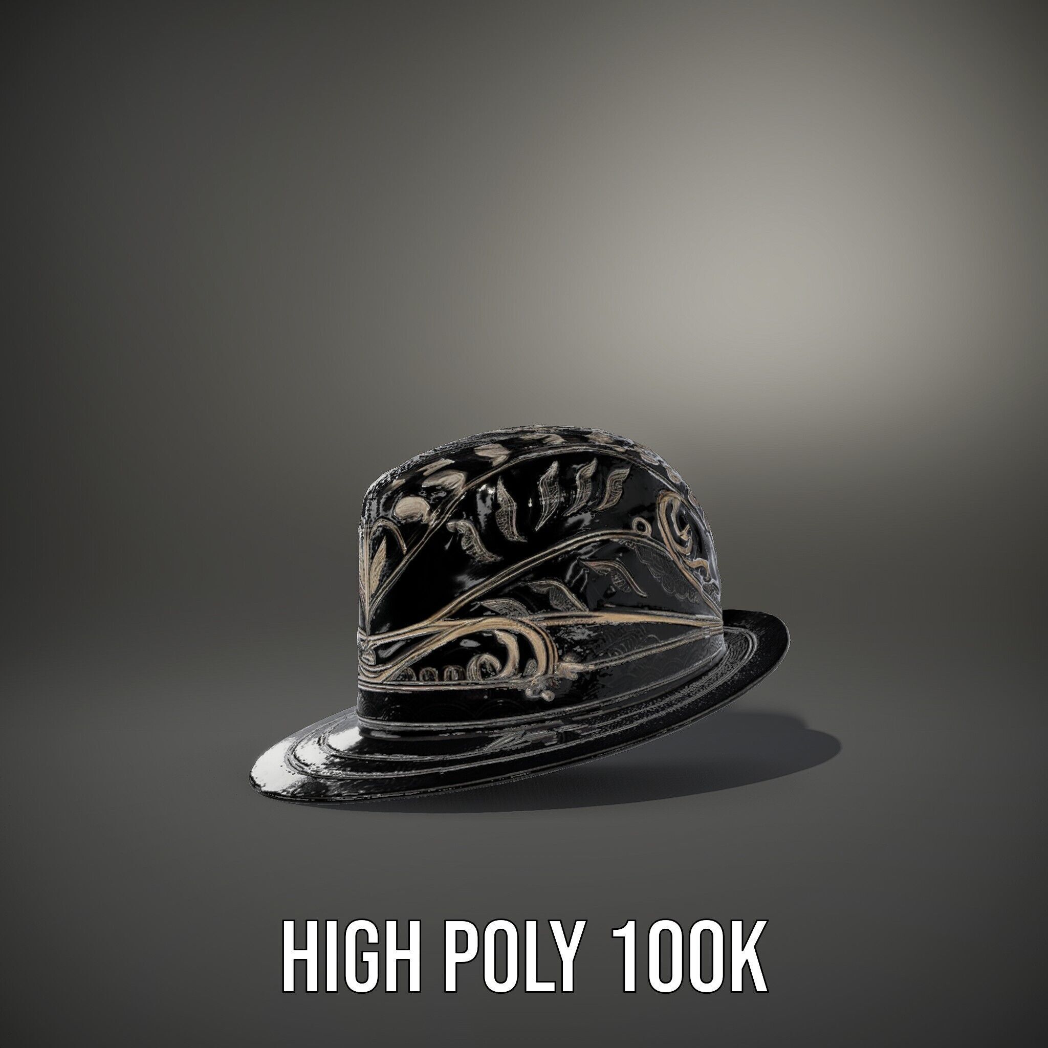 Elegant Decorative Hat Model Pack Low-poly 3D model_8