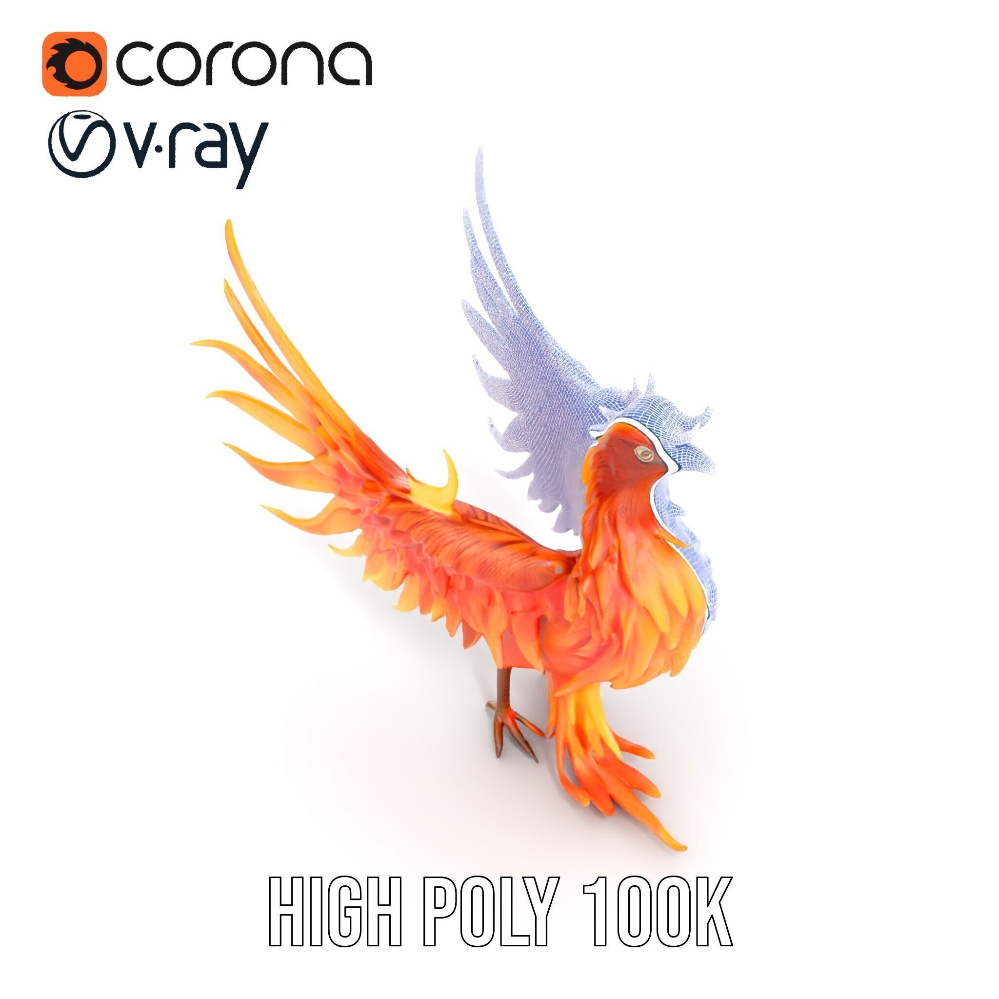Mythical Phoenix D Model Pack Low-poly 3D model_29
