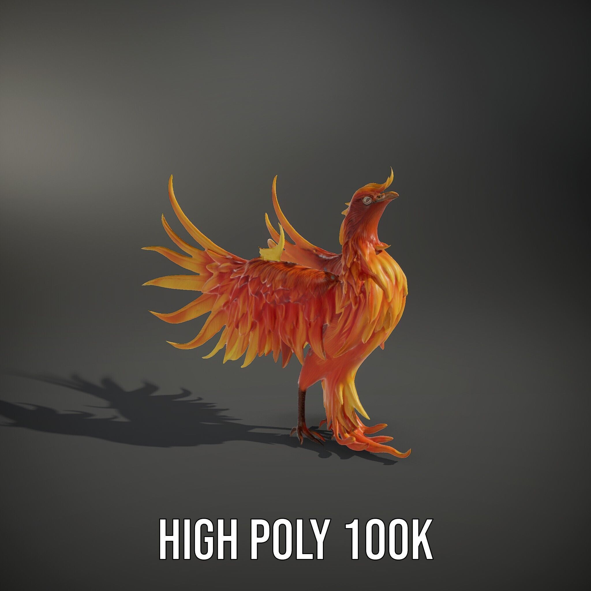 Mythical Phoenix D Model Pack Low-poly 3D model_14
