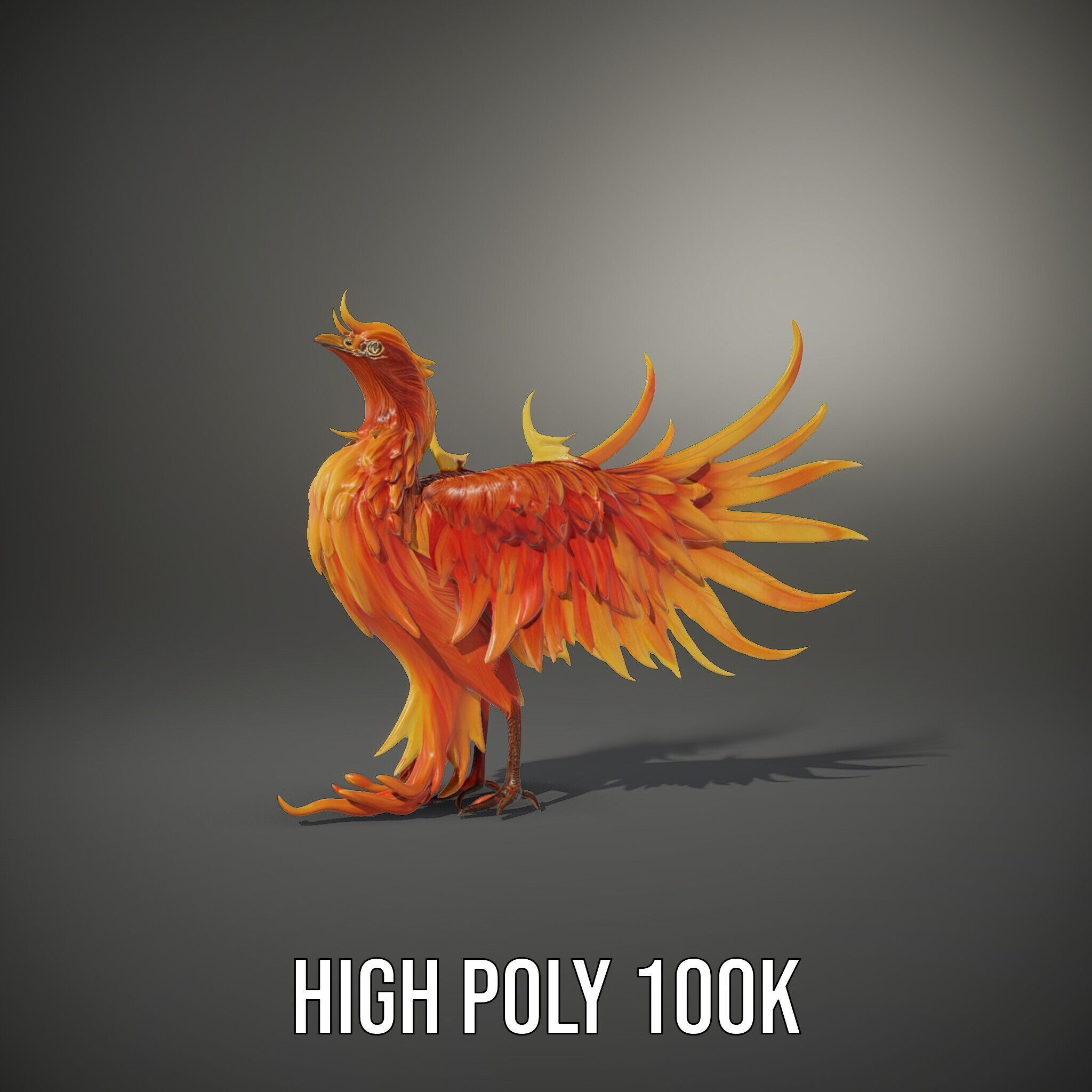 Mythical Phoenix D Model Pack Low-poly 3D model_8