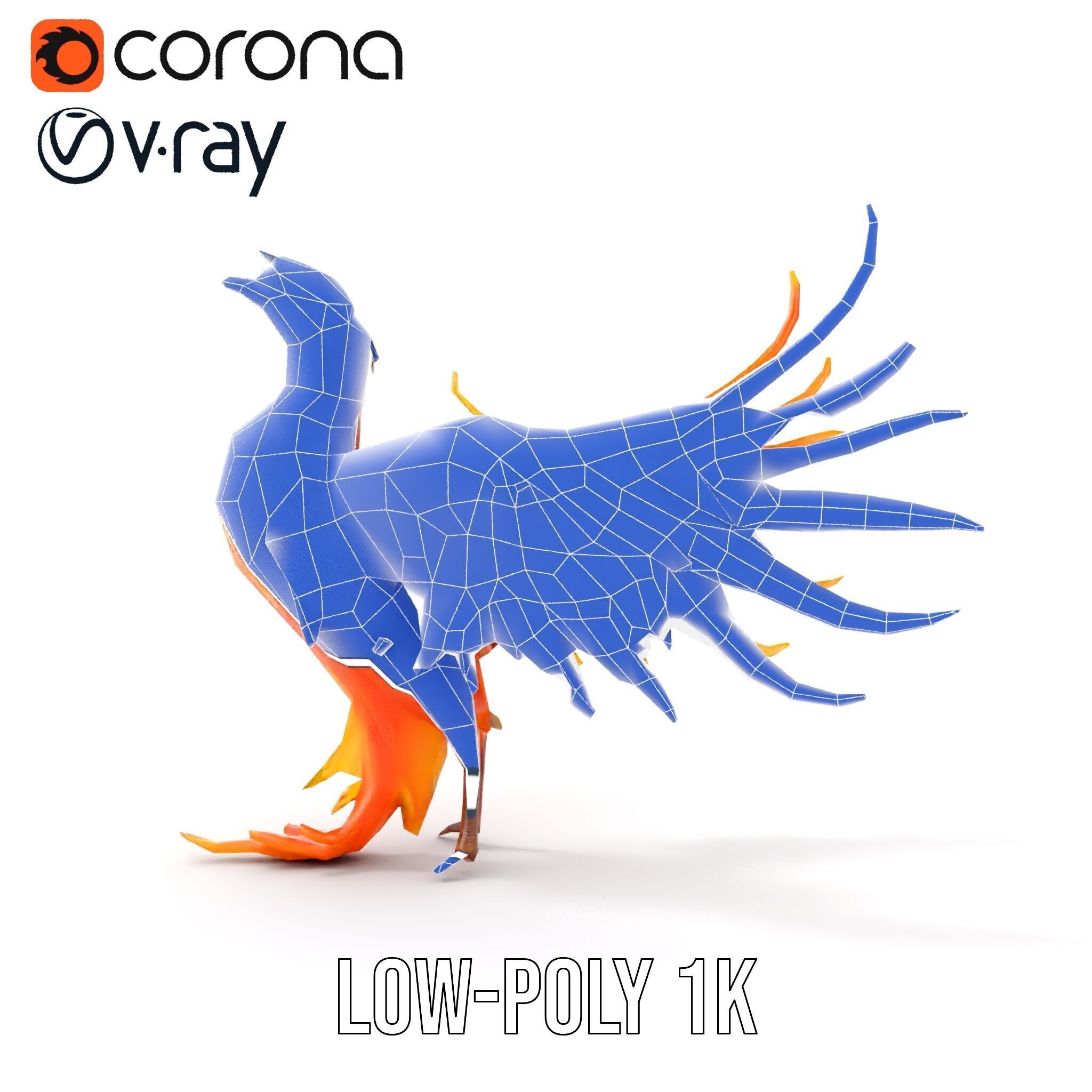 Mythical Phoenix D Model Pack Low-poly 3D model_31