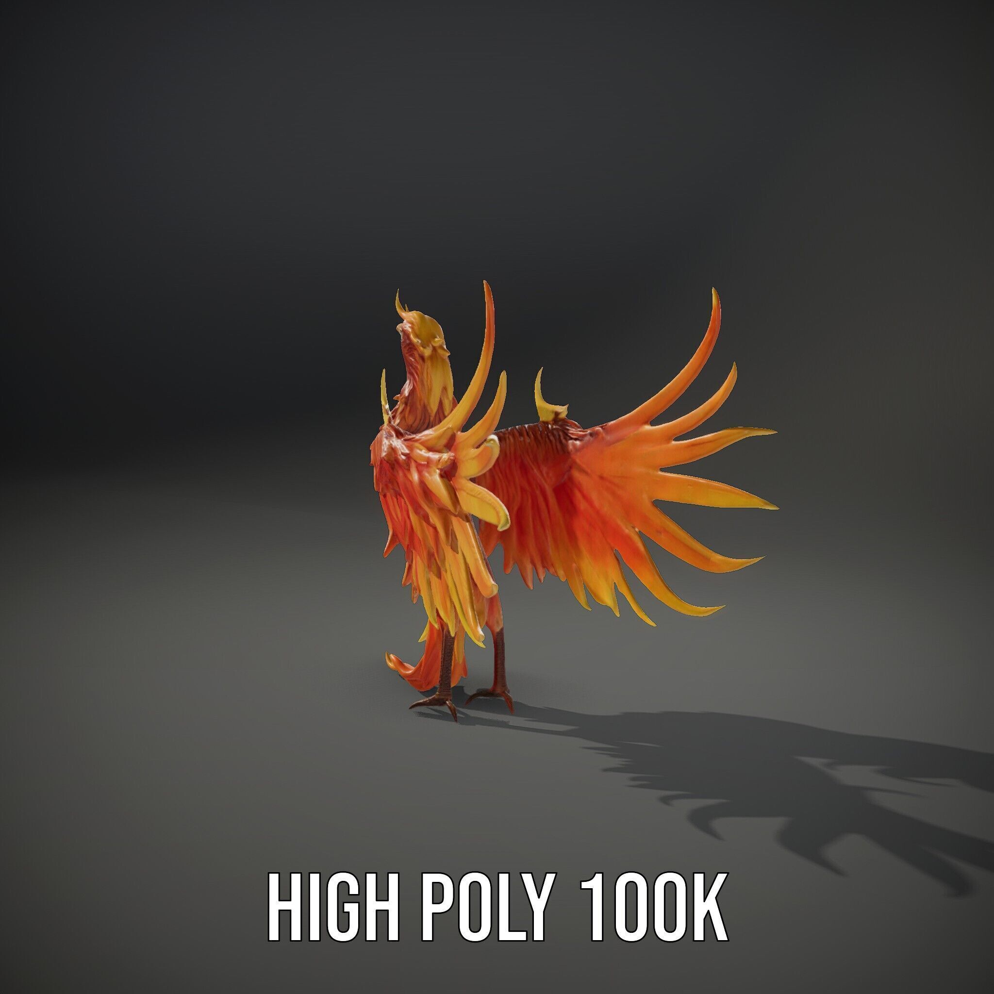 Mythical Phoenix D Model Pack Low-poly 3D model_11