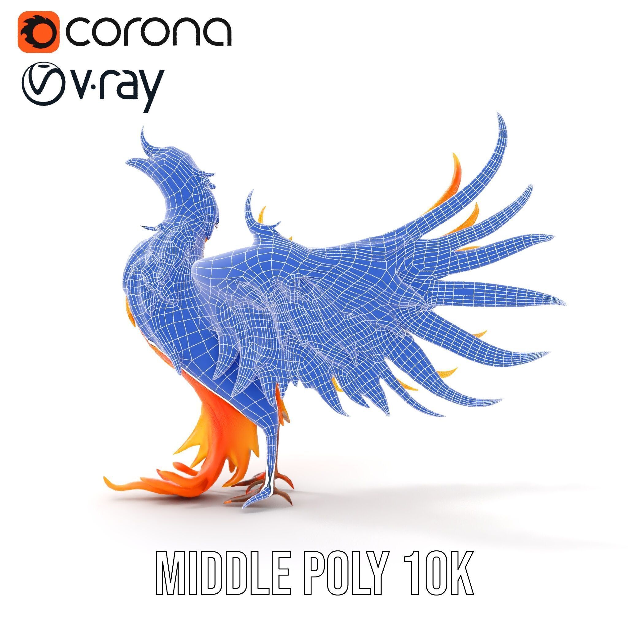 Mythical Phoenix D Model Pack Low-poly 3D model_27