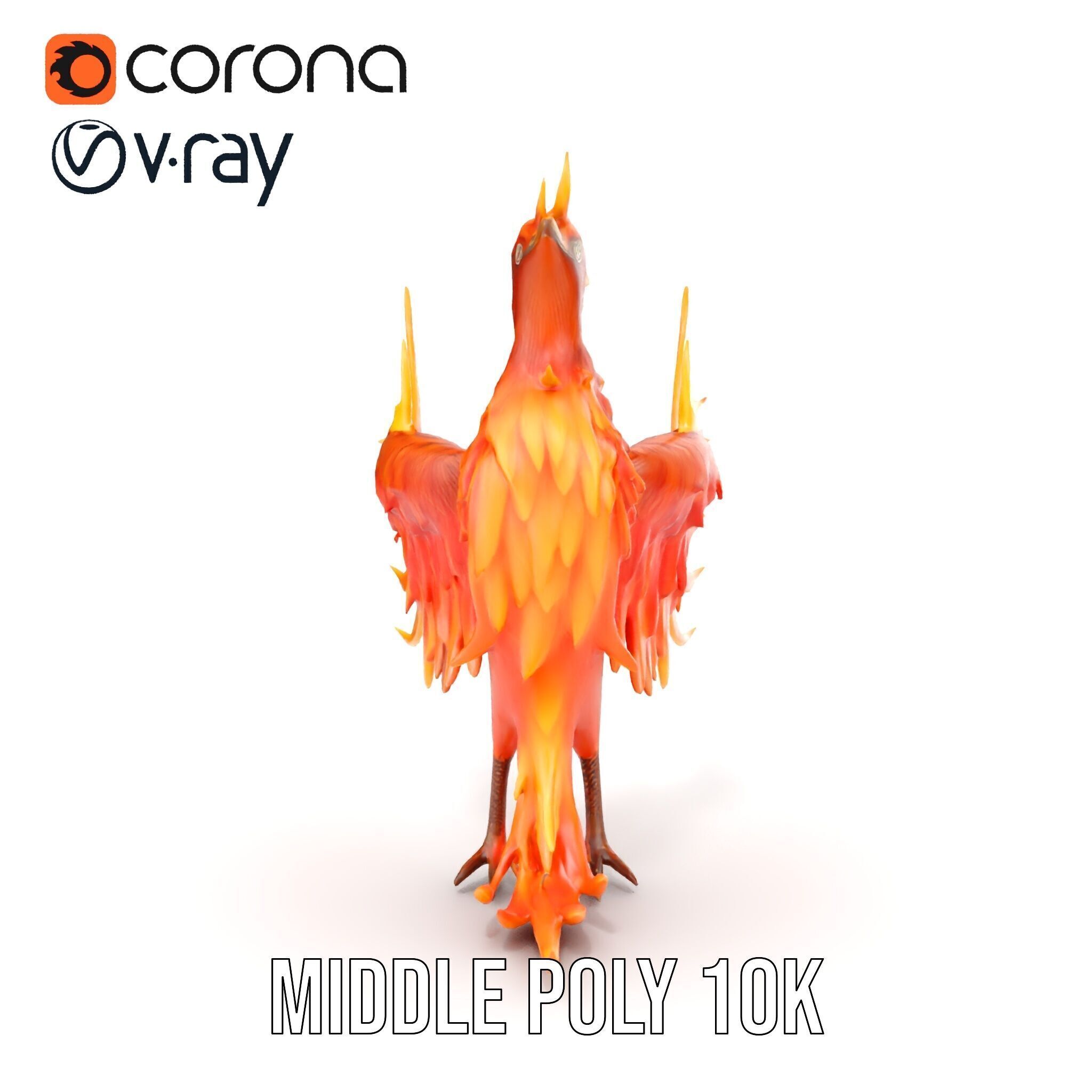 Mythical Phoenix D Model Pack Low-poly 3D model_12