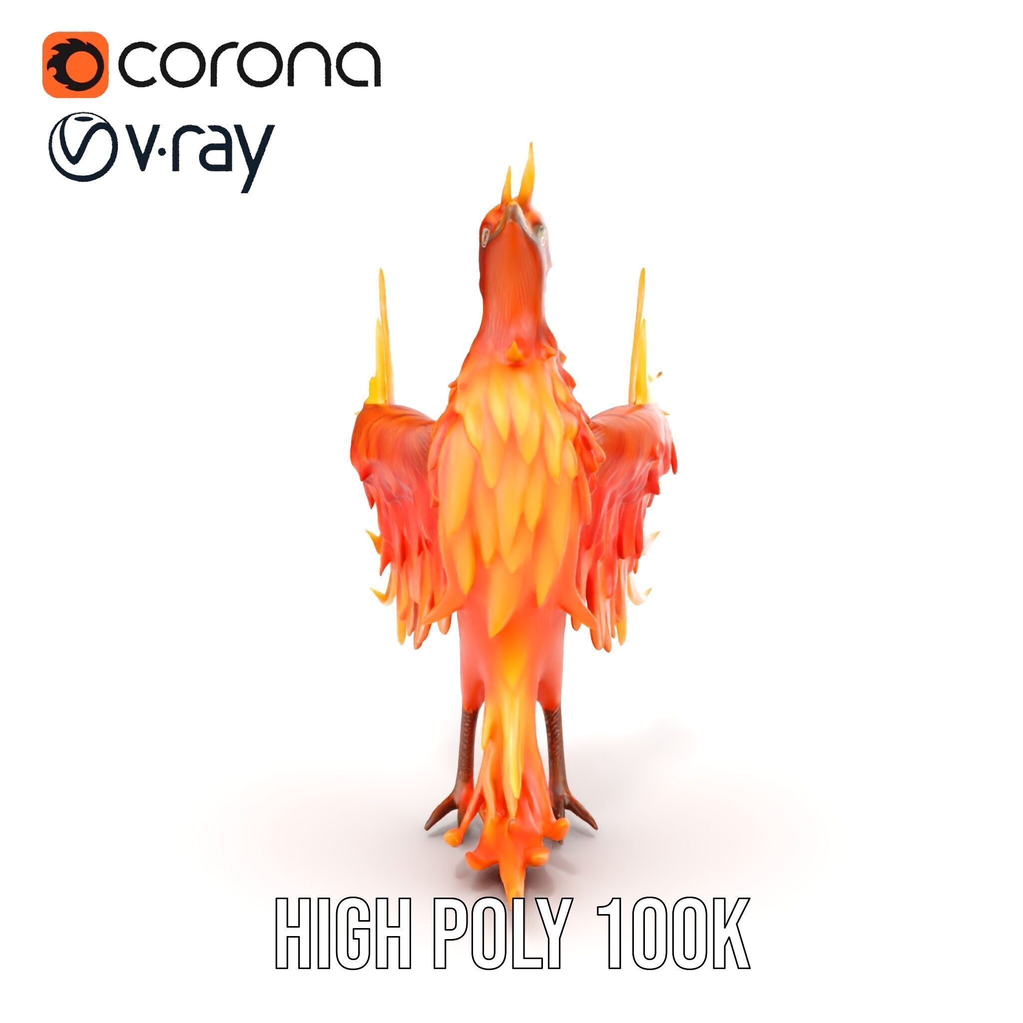 Mythical Phoenix D Model Pack Low-poly 3D model_32