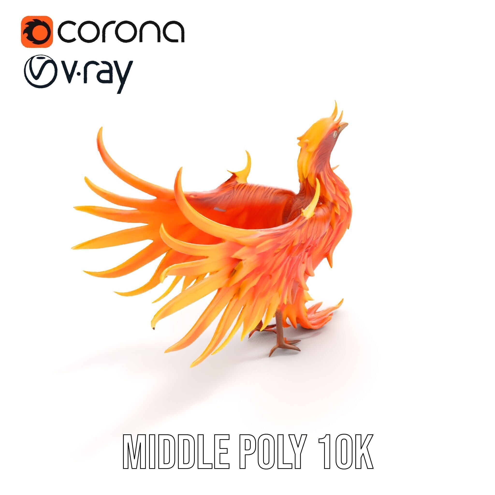 Mythical Phoenix D Model Pack Low-poly 3D model_17
