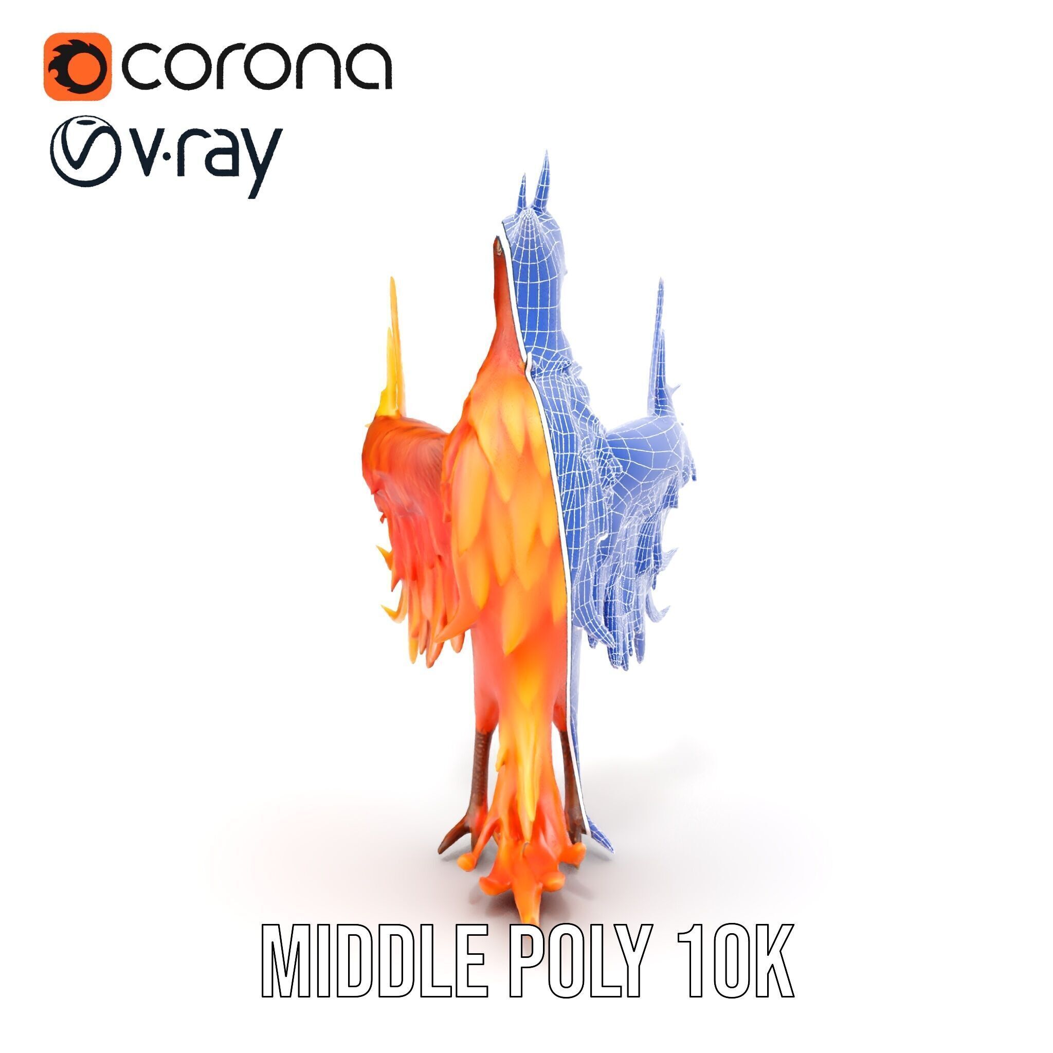 Mythical Phoenix D Model Pack Low-poly 3D model_30