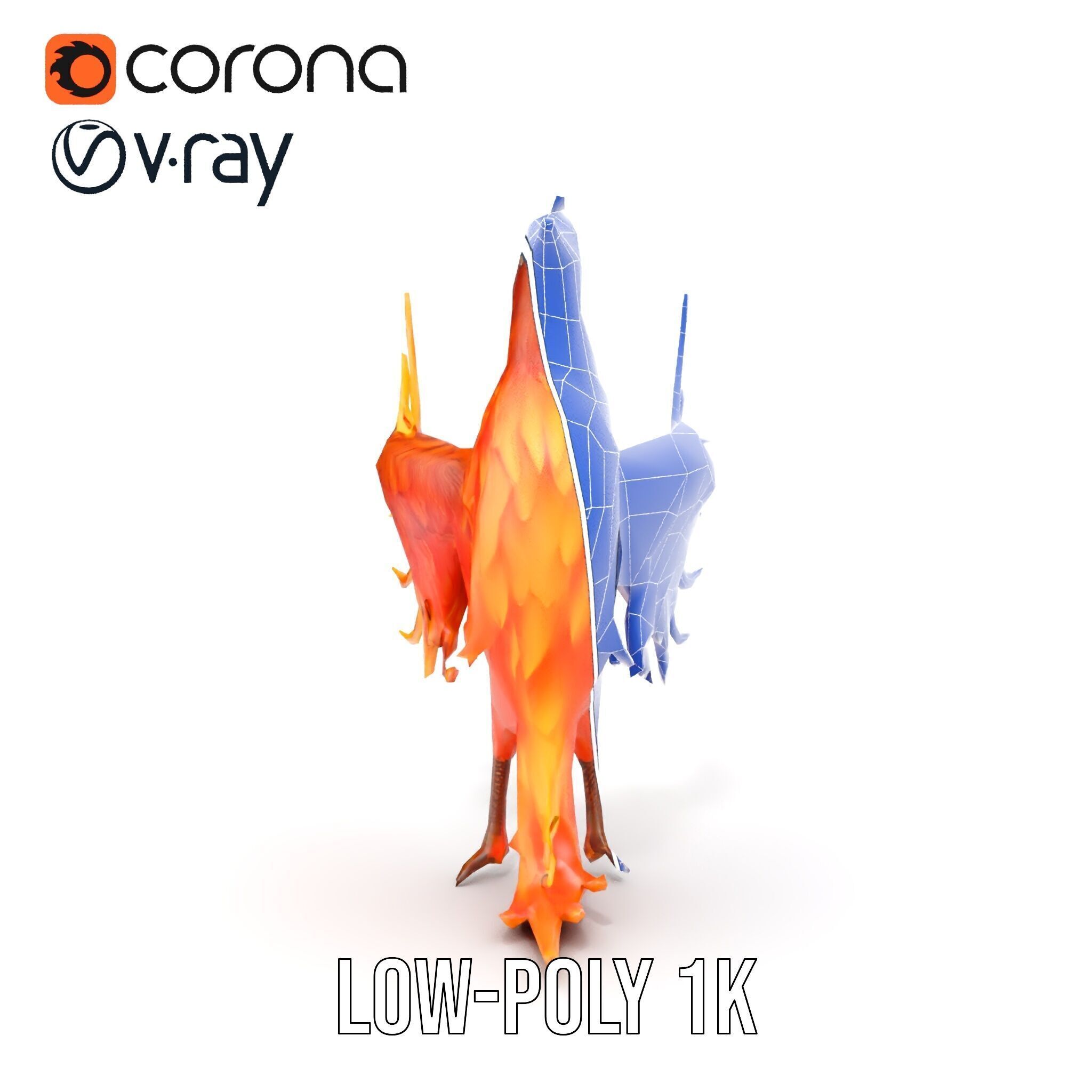 Mythical Phoenix D Model Pack Low-poly 3D model_25