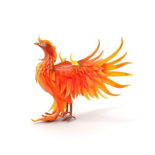 Mythical Phoenix D Model Pack Low-poly 3D model