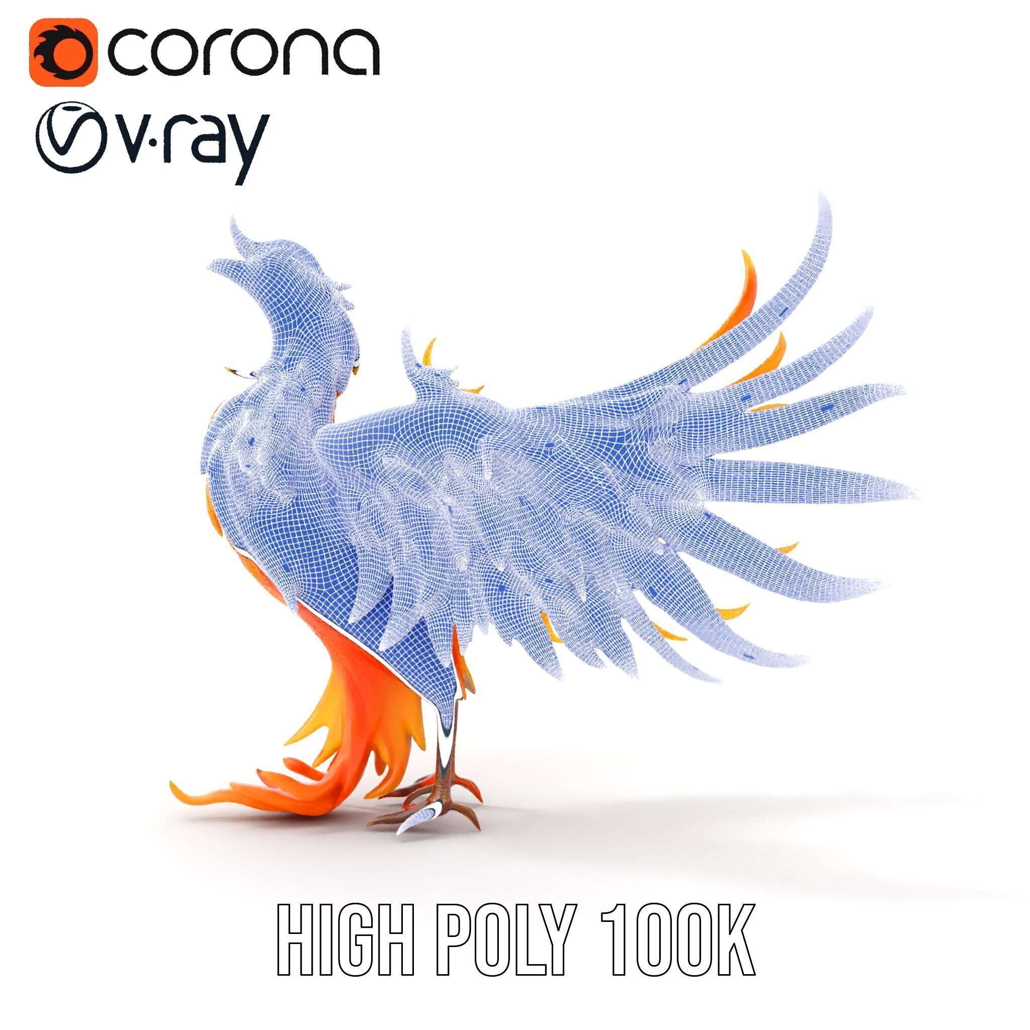Mythical Phoenix D Model Pack Low-poly 3D model_35