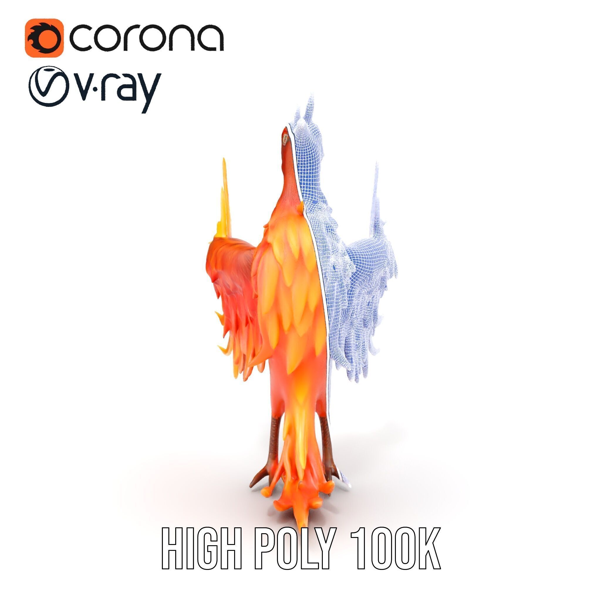 Mythical Phoenix D Model Pack Low-poly 3D model_38