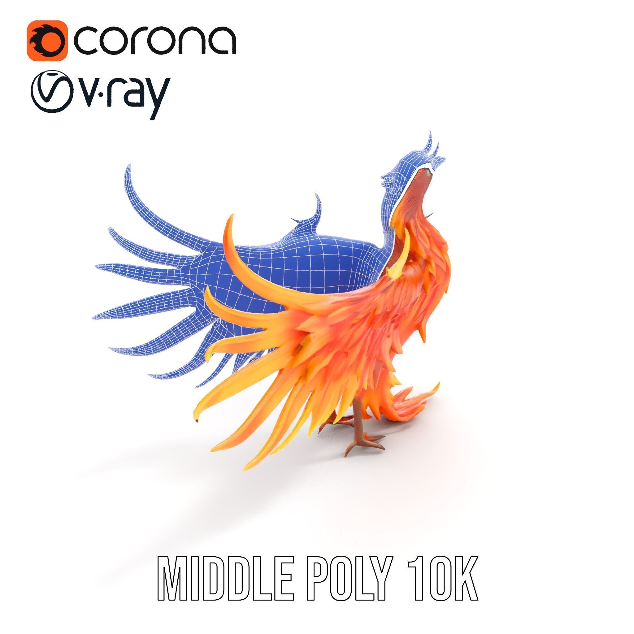 Mythical Phoenix D Model Pack Low-poly 3D model_24
