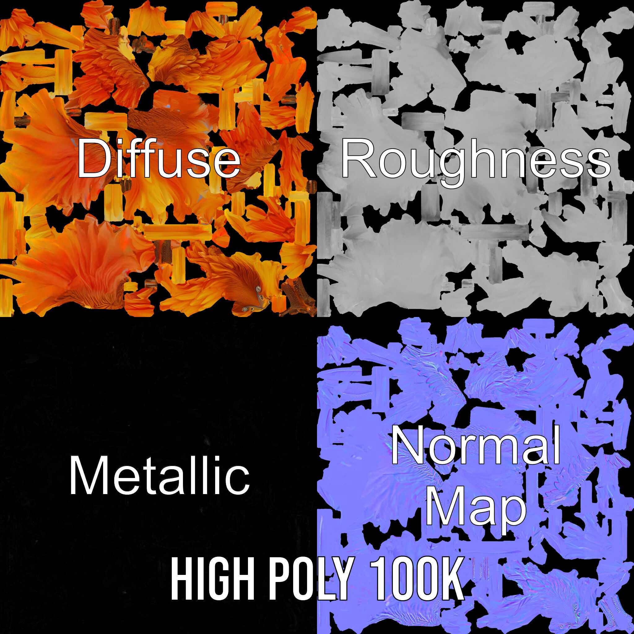 Mythical Phoenix D Model Pack Low-poly 3D model_3