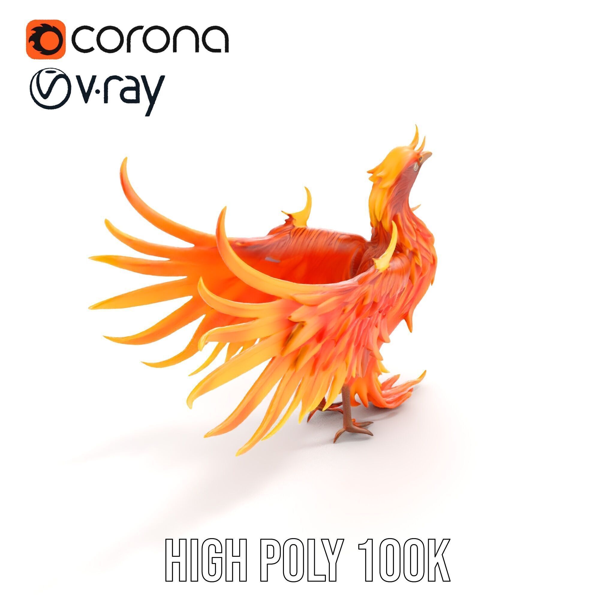 Mythical Phoenix D Model Pack Low-poly 3D model_23