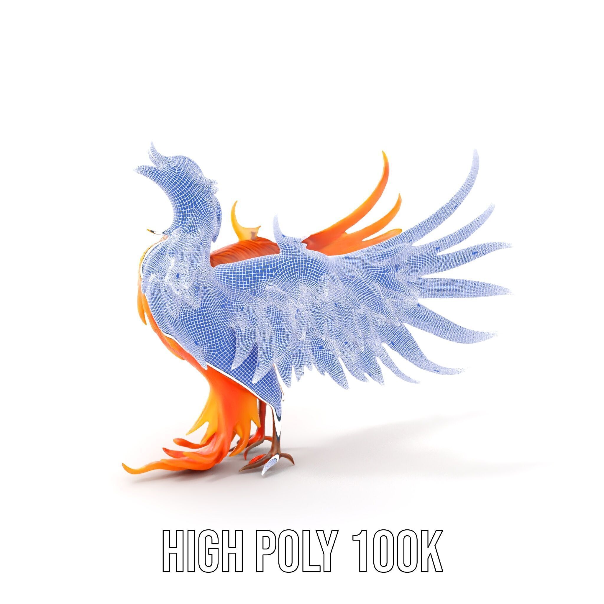 Mythical Phoenix D Model Pack Low-poly 3D model_4