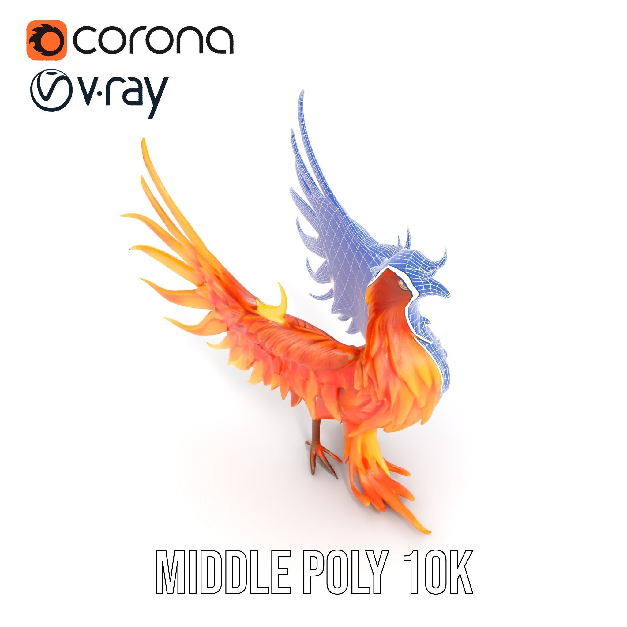 Mythical Phoenix D Model Pack Low-poly 3D model_21